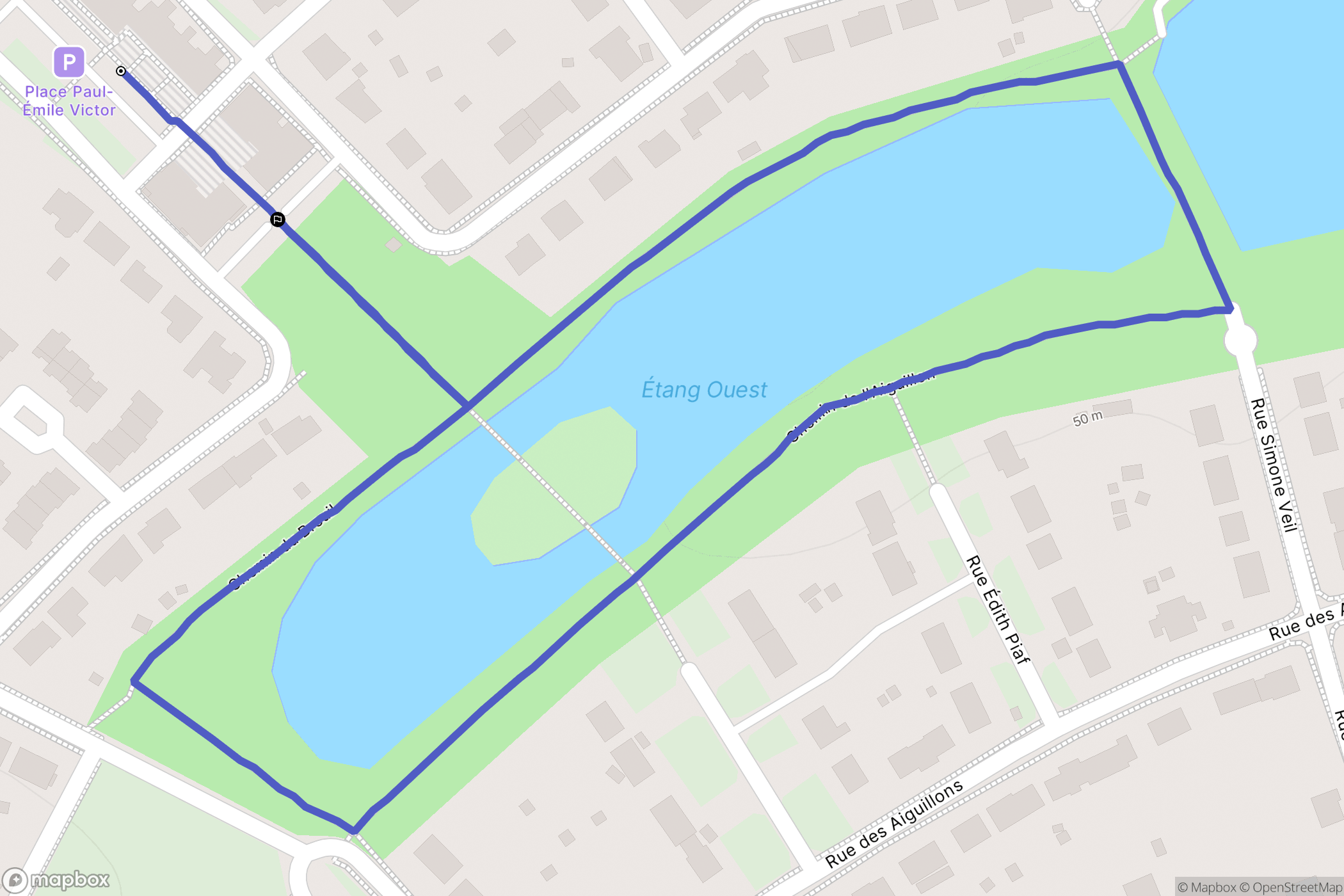 Breuil-le-Sec : carte du parcours de randonnée - France