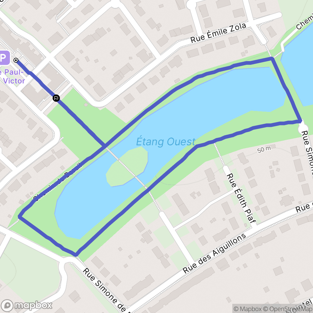 Breuil-le-Sec : carte du parcours de randonnée - France