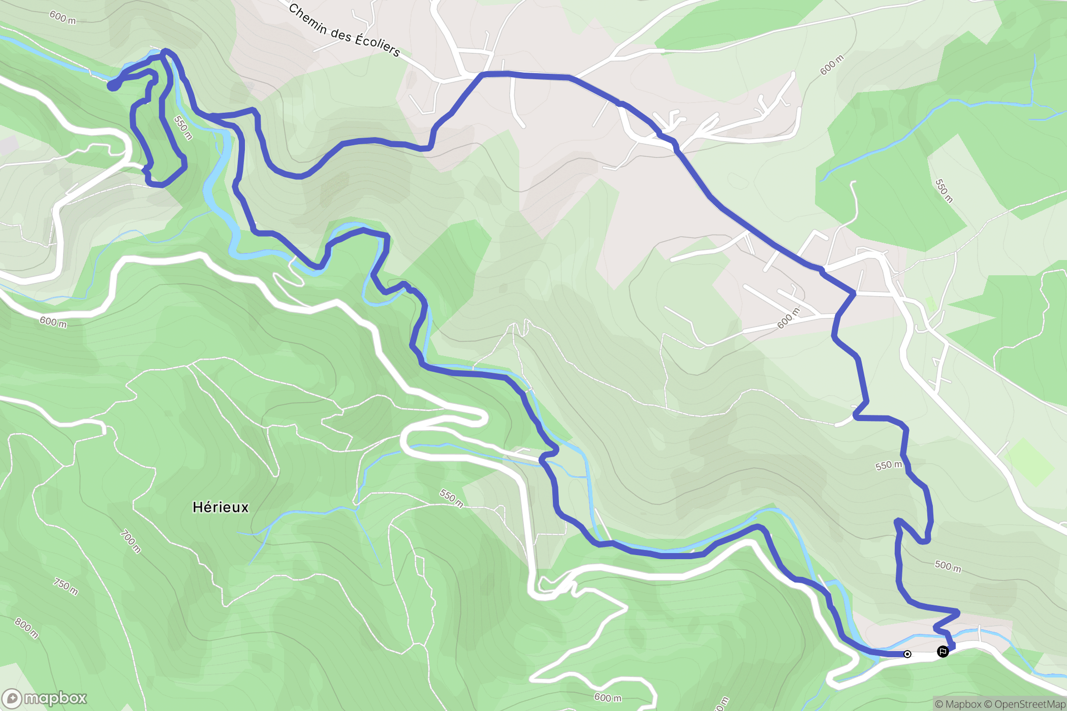 Montbrison : carte du parcours de randonnée - France