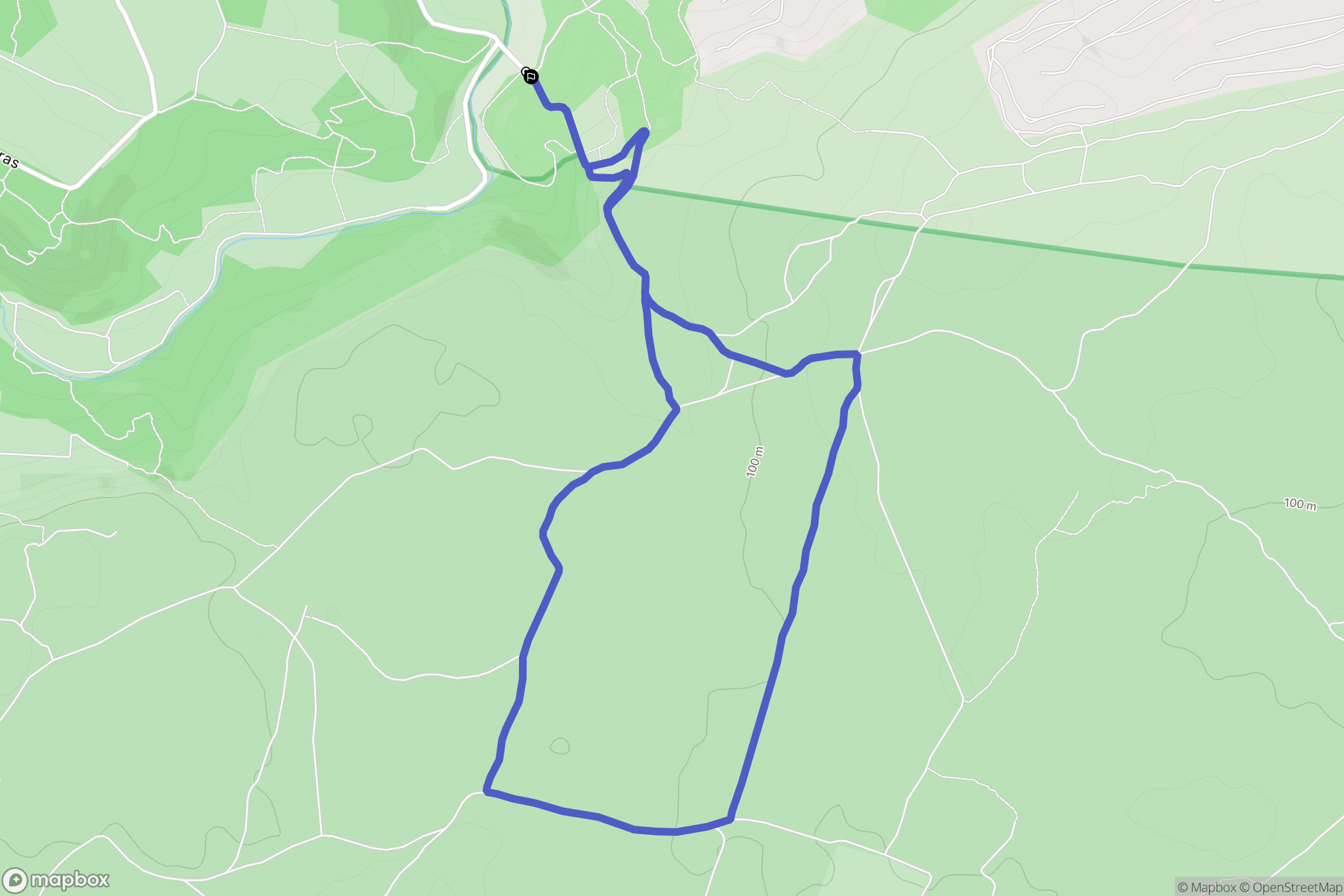 Sigean : carte du parcours de randonnée - France