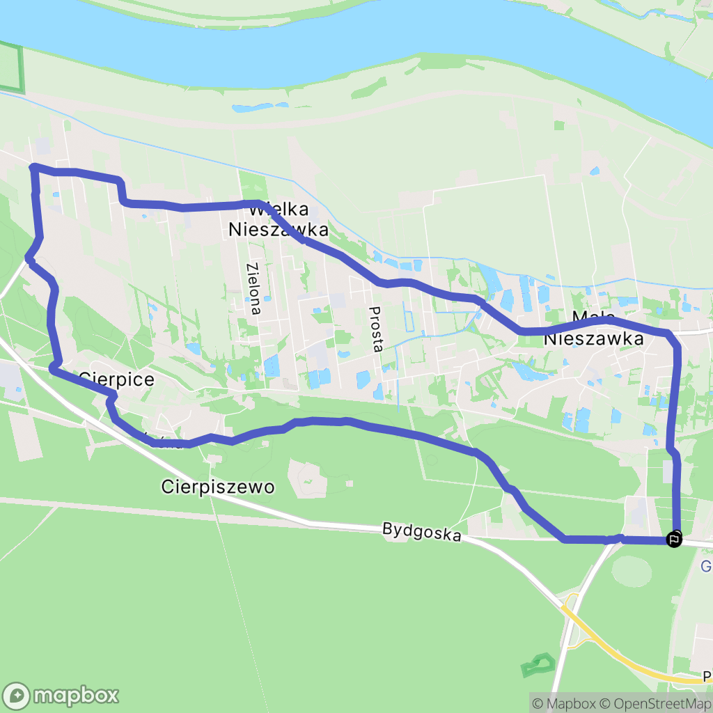 Mała Nieszawka: mapa trasy - Poland
