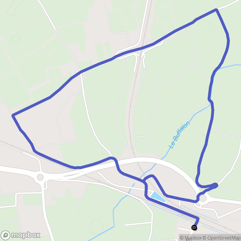 Manduel : carte du parcours de randonnée - France