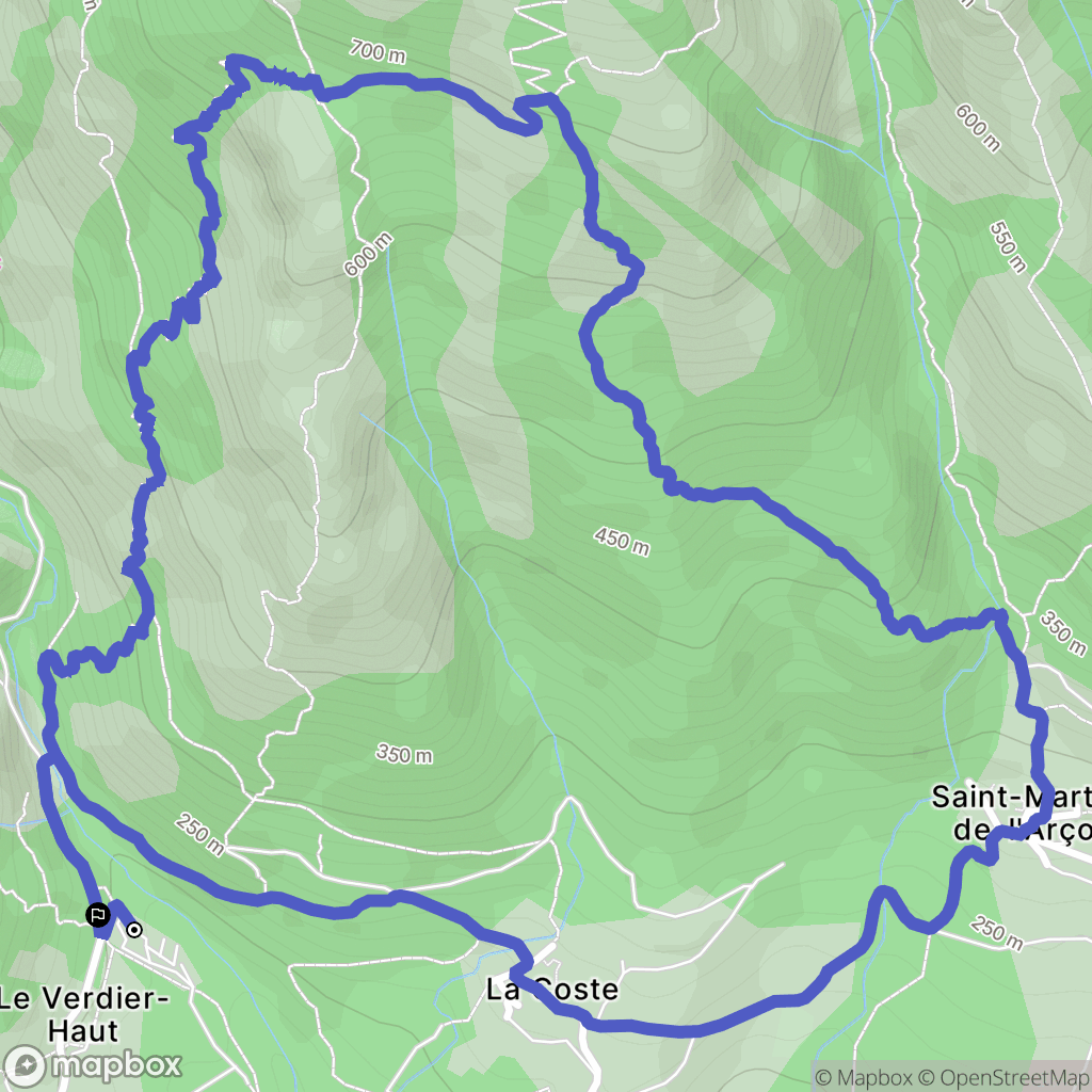 Mons : carte du parcours de randonnée - France