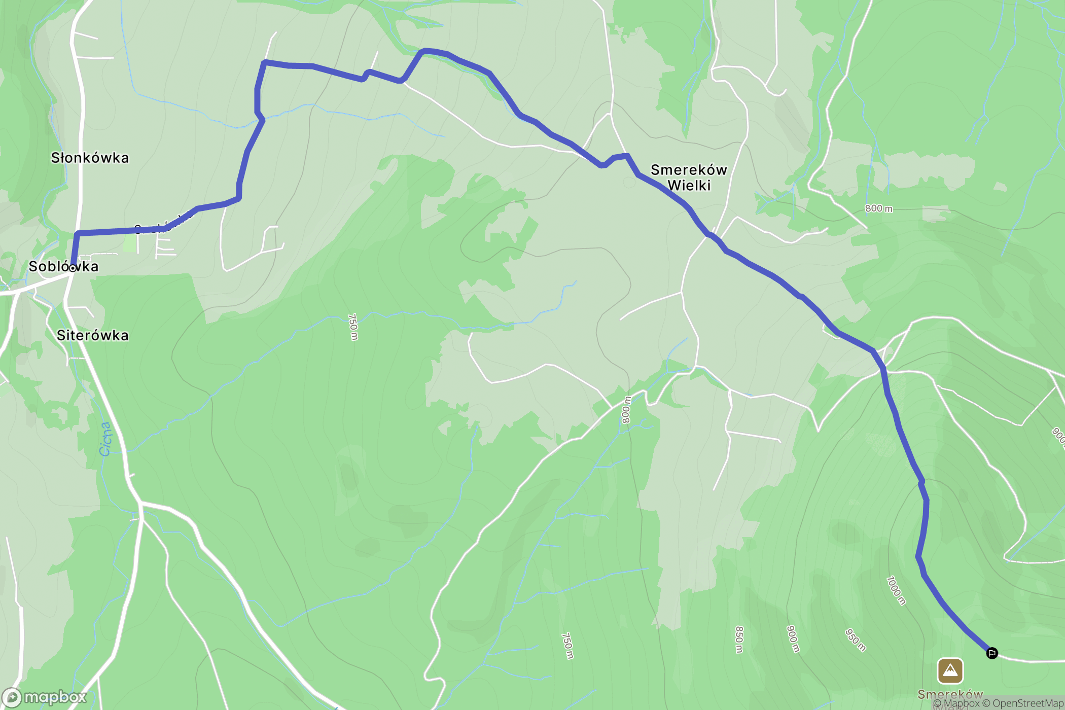 Soblówka: mapa trasy - Poland