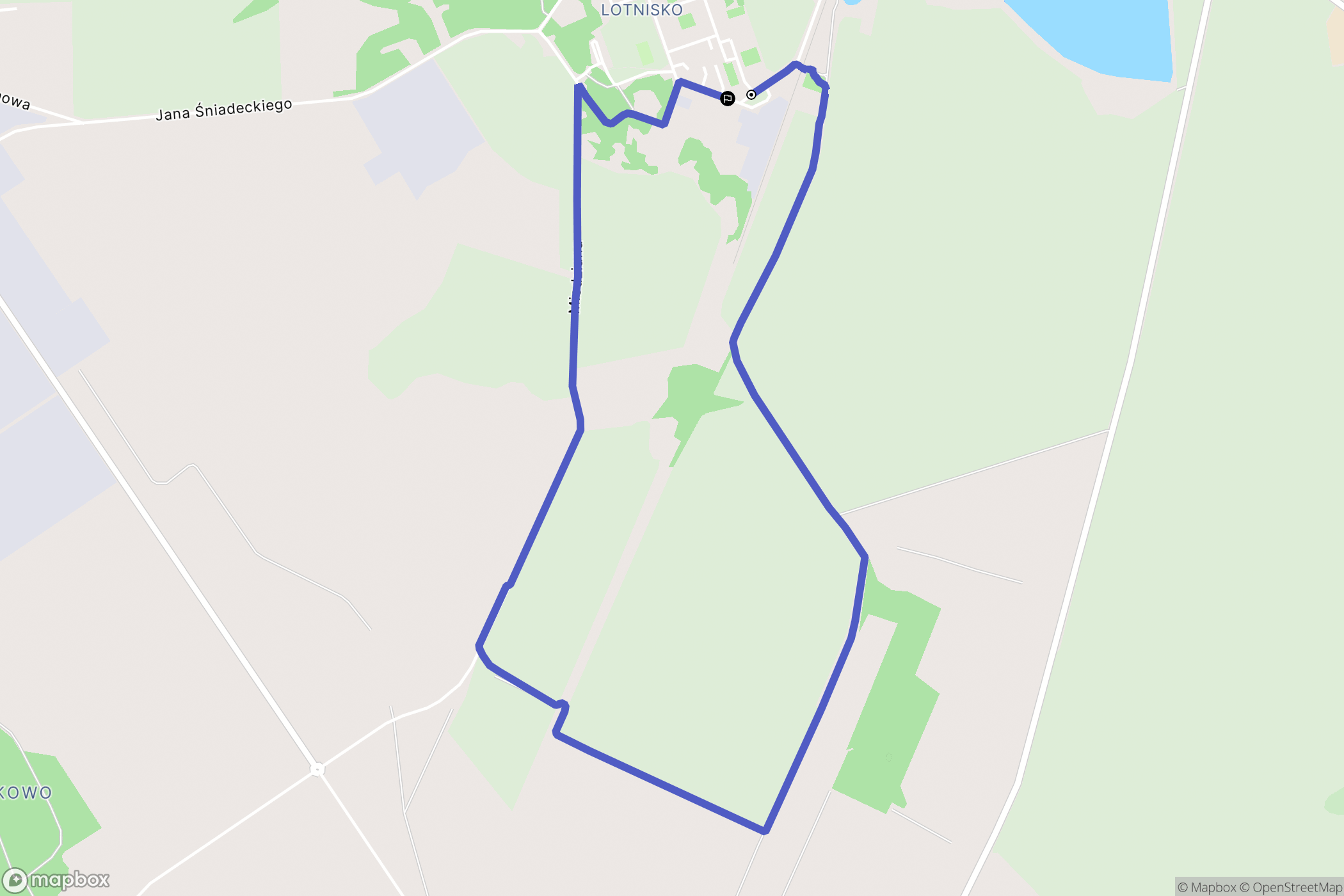 Stargard: mapa trasy - Poland