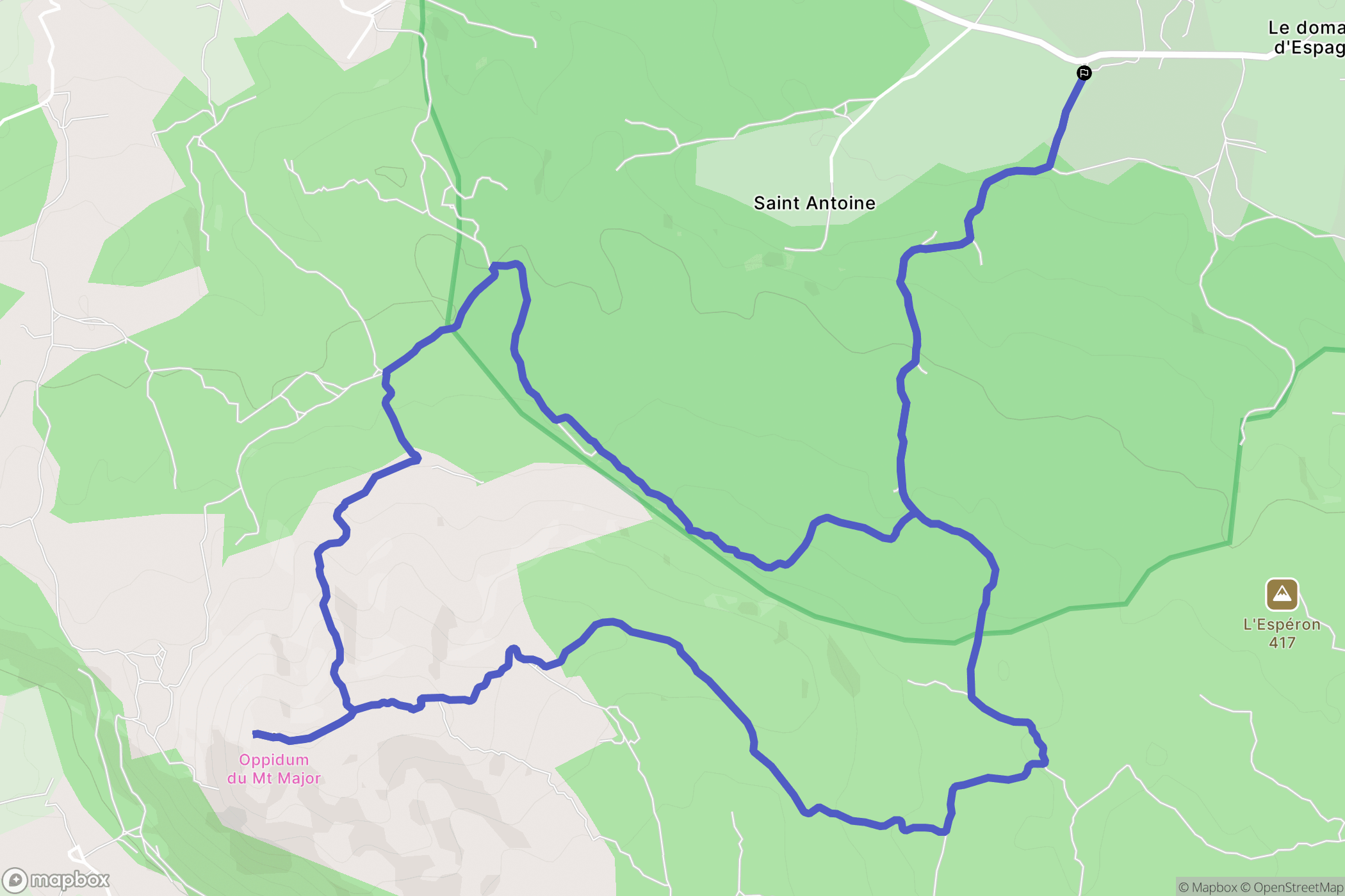 Ginasservis : carte du parcours de randonnée - France