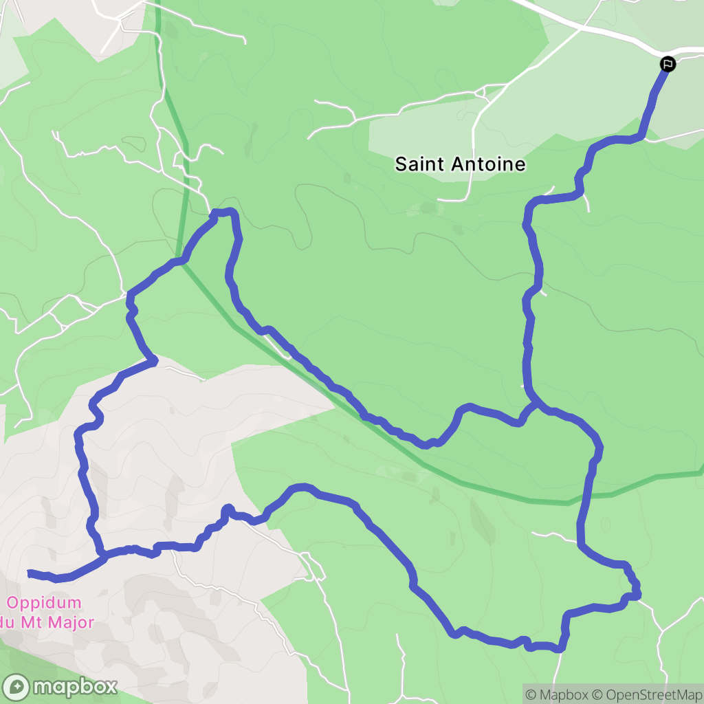 Ginasservis : carte du parcours de randonnée - France