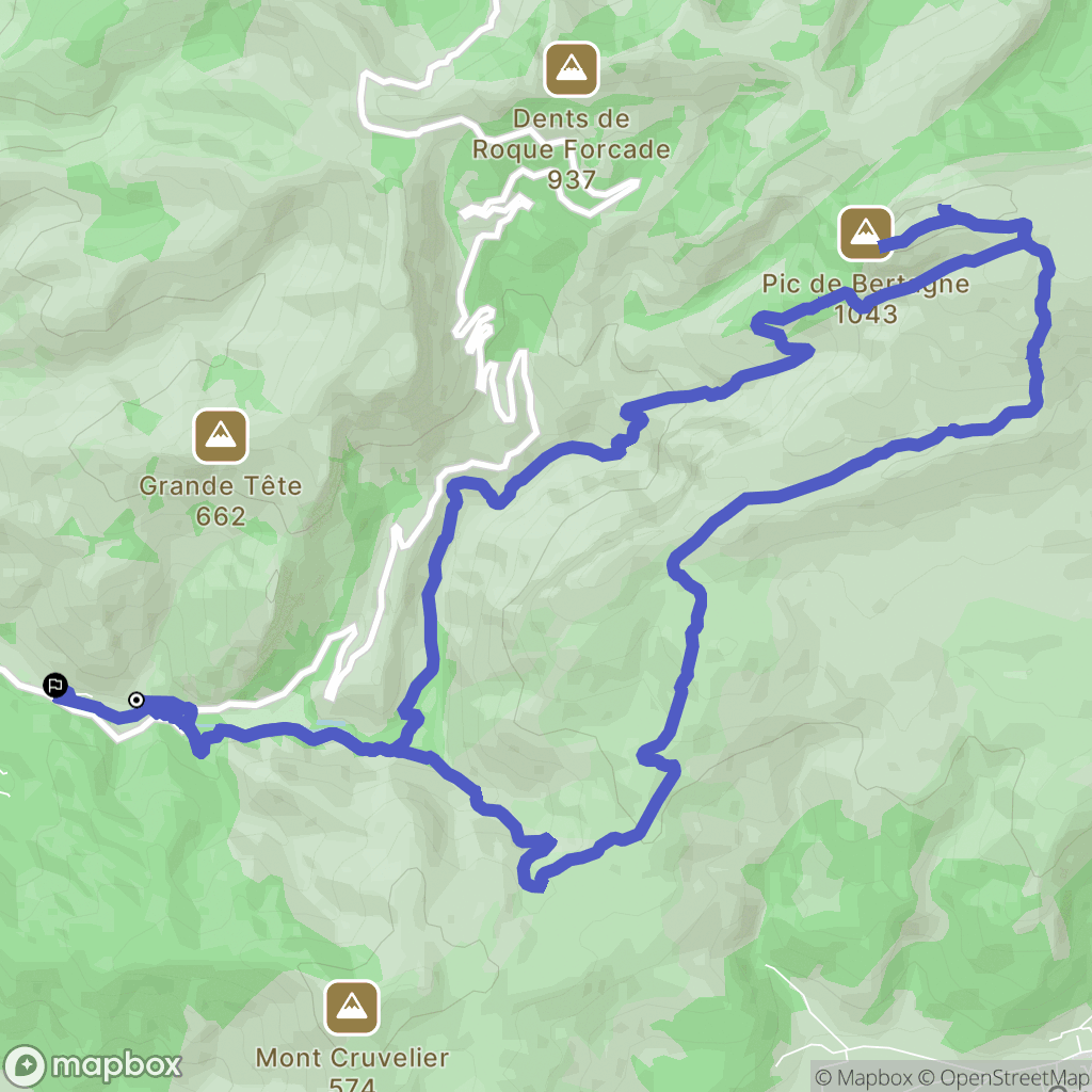 Gémenos : carte du parcours de randonnée - France