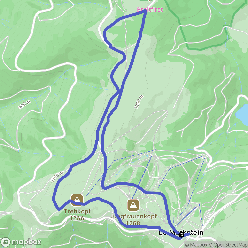 Ranspach : carte du parcours de randonnée - France