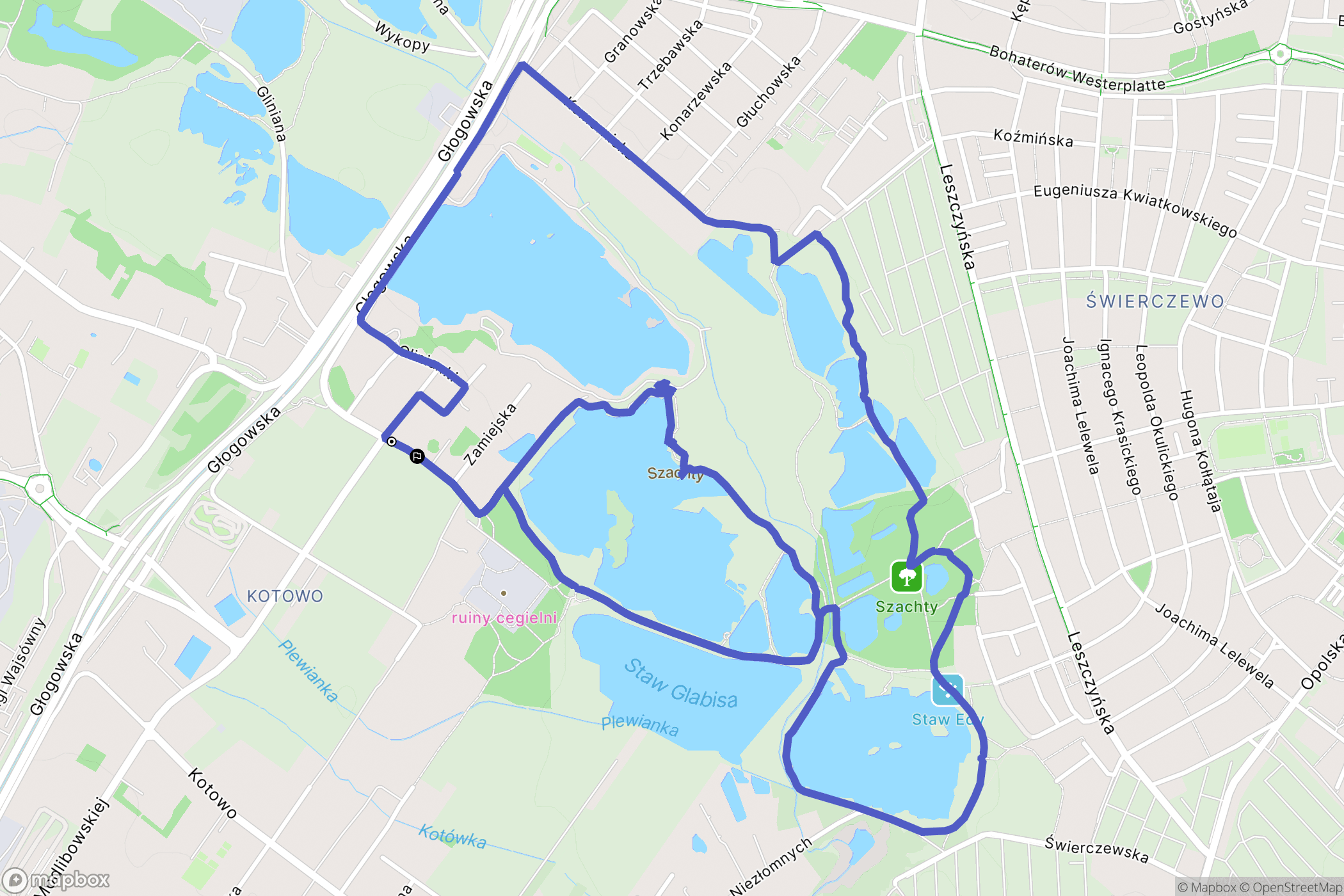 Poznań: mapa trasy - Poland