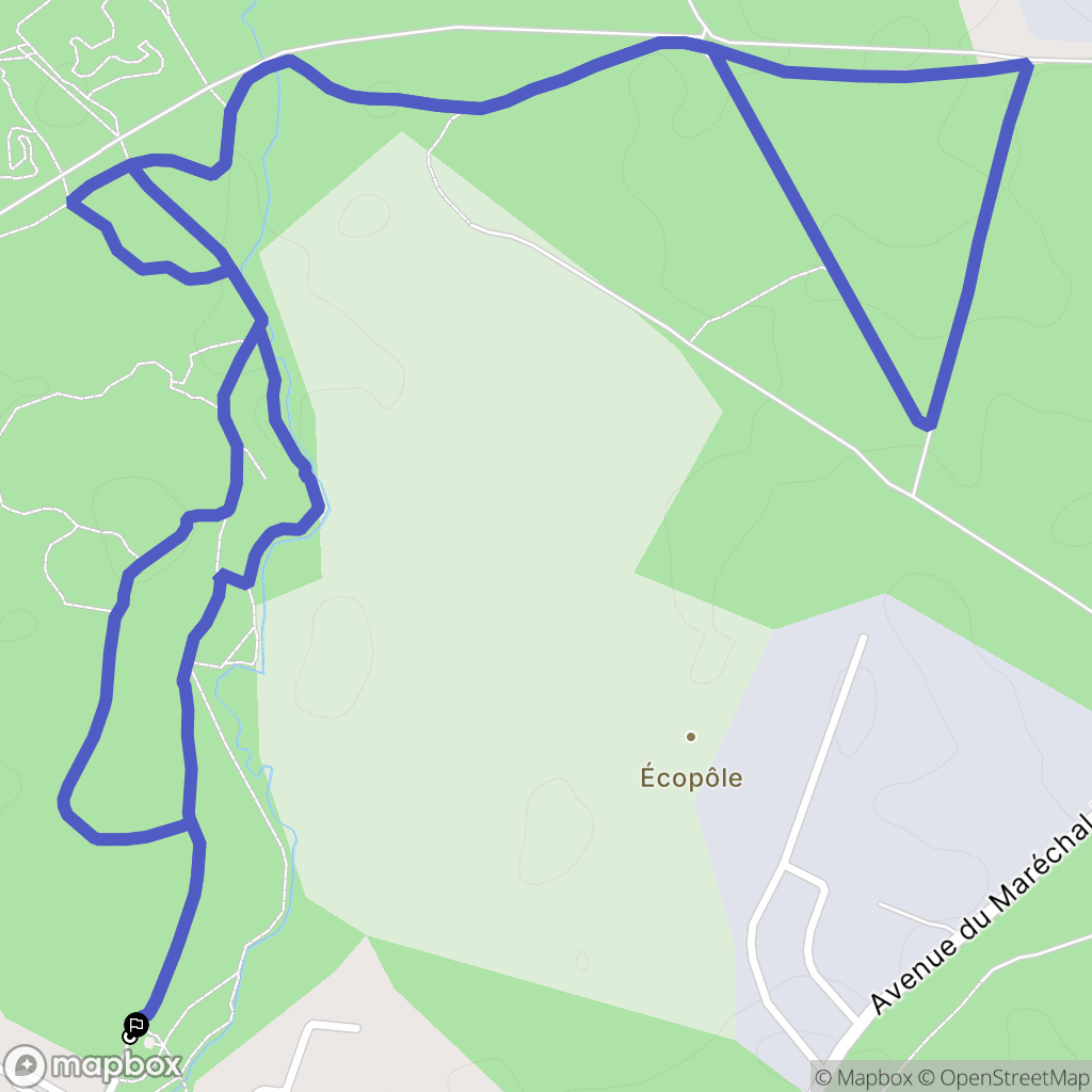 Martignas-sur-Jalle : carte du parcours de randonnée - France
