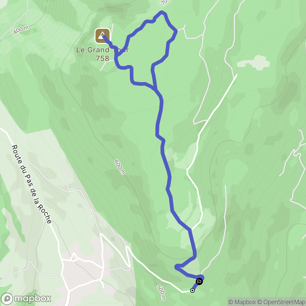 Izieu : carte du parcours de randonnée - France