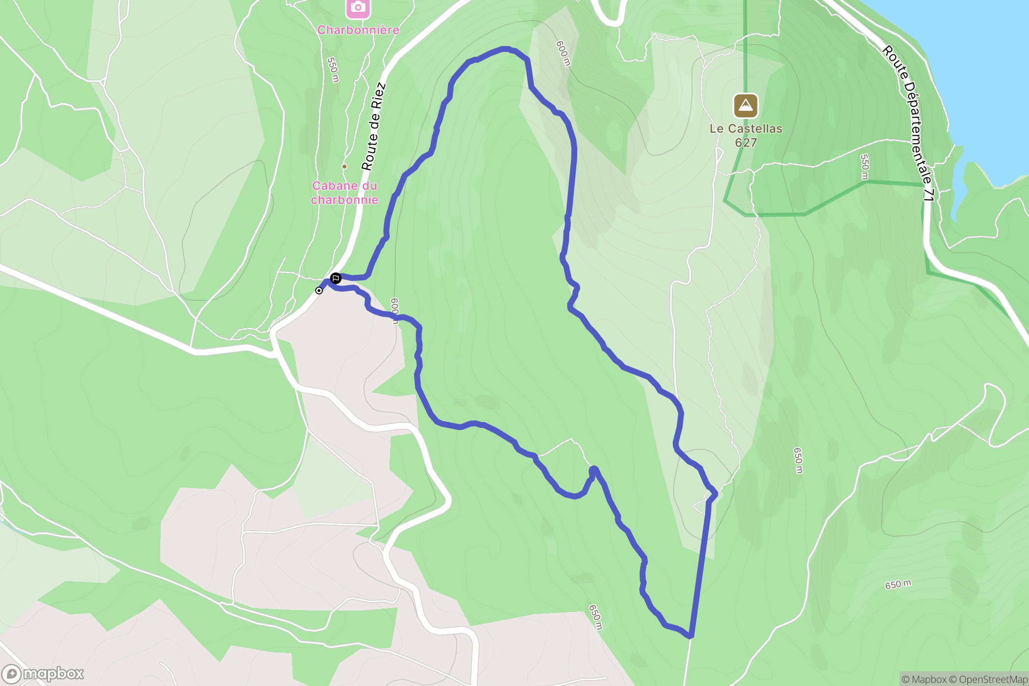 Baudinard-sur-Verdon : carte du parcours de randonnée - France
