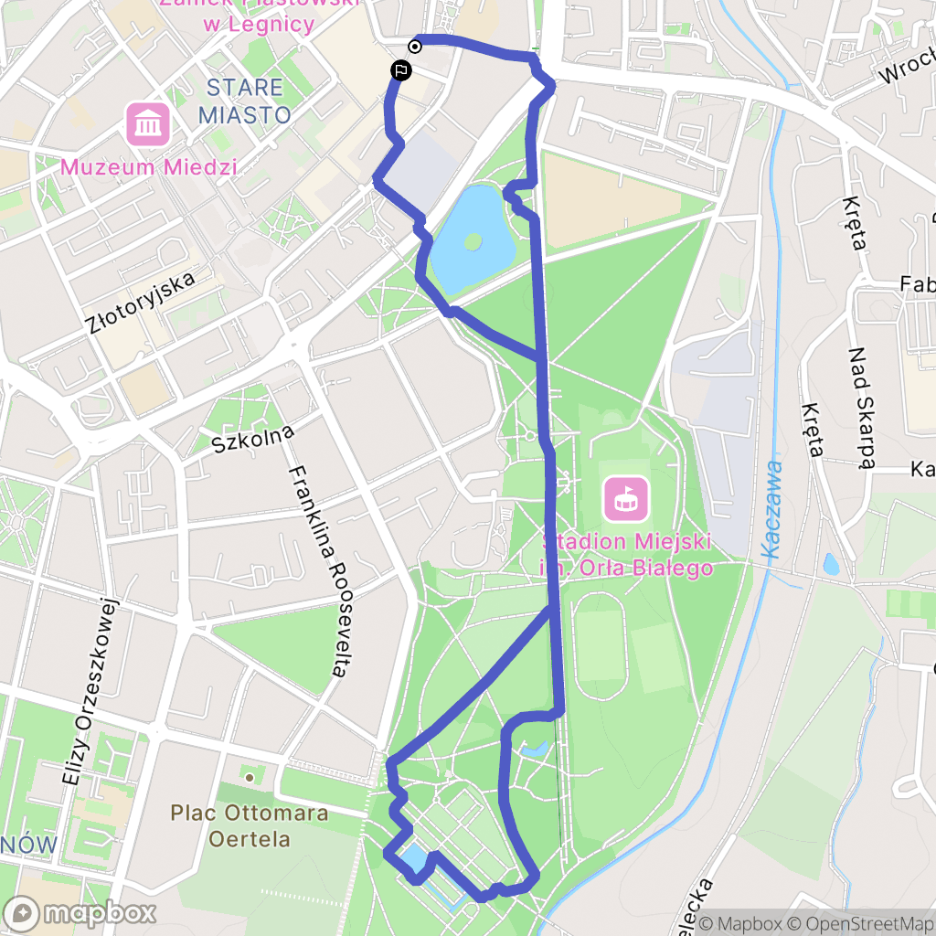 Legnica: mapa trasy - Poland