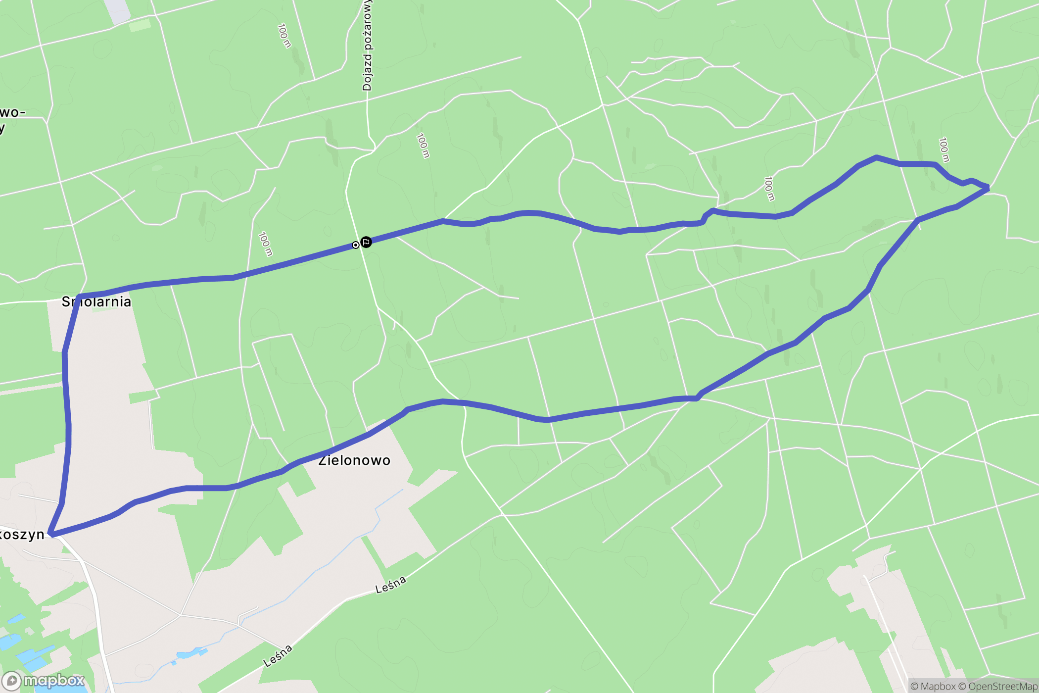 Zielonowo: mapa trasy - Poland