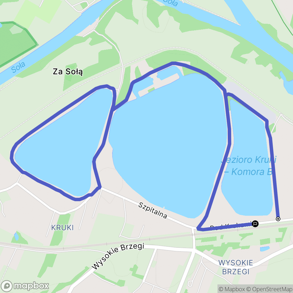 Oświęcim: mapa trasy - Poland
