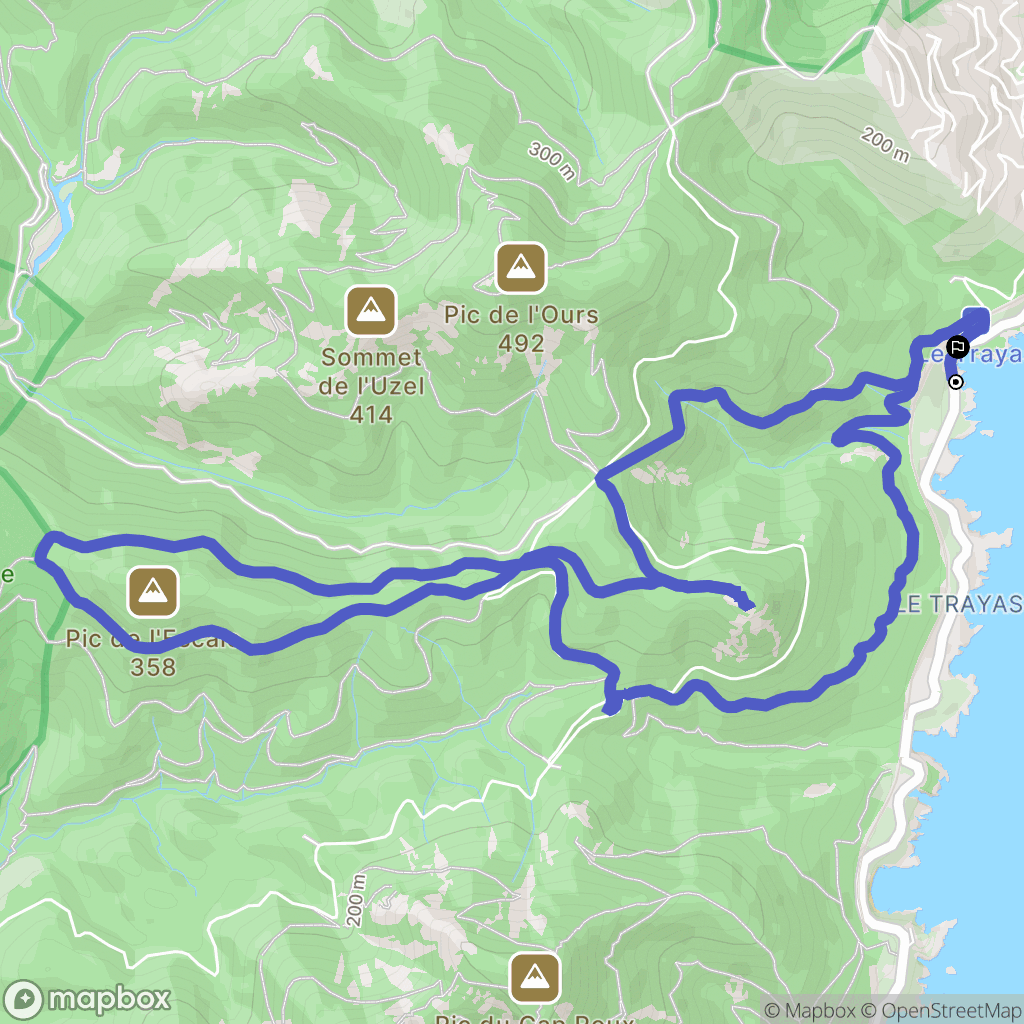 Saint-Raphaël : carte du parcours de randonnée - France