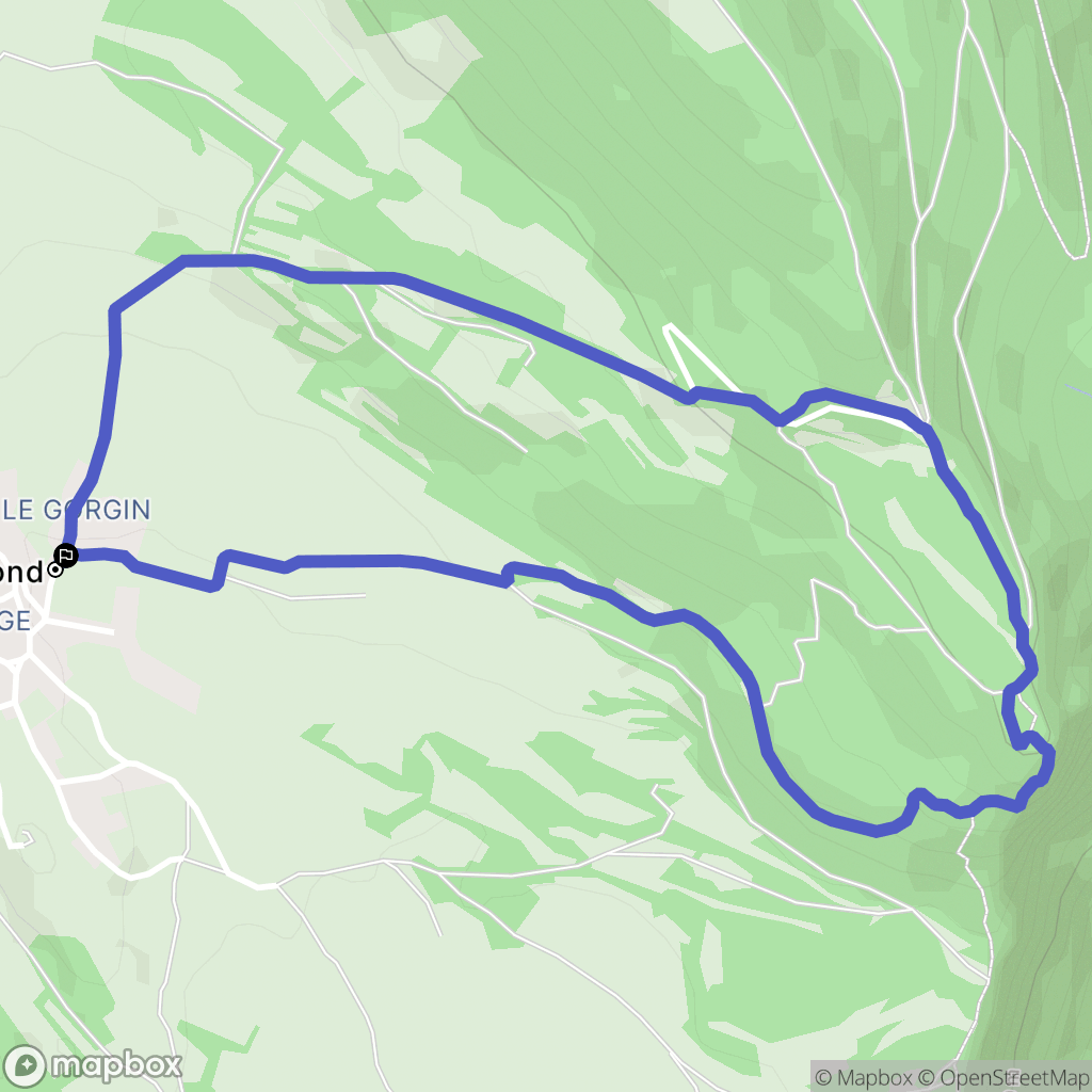 Innimond : carte du parcours de randonnée - France