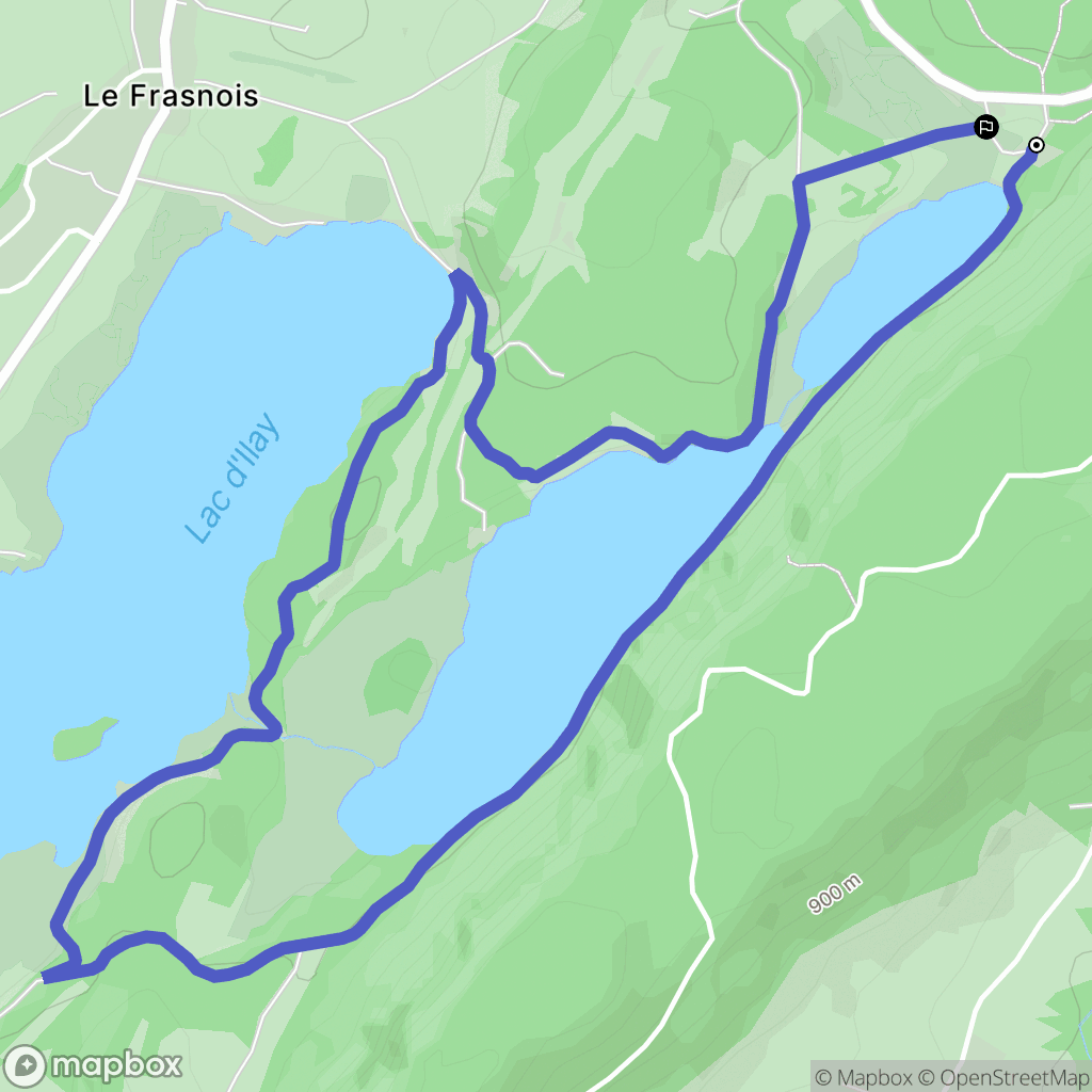 Le Frasnois : carte du parcours de randonnée - France