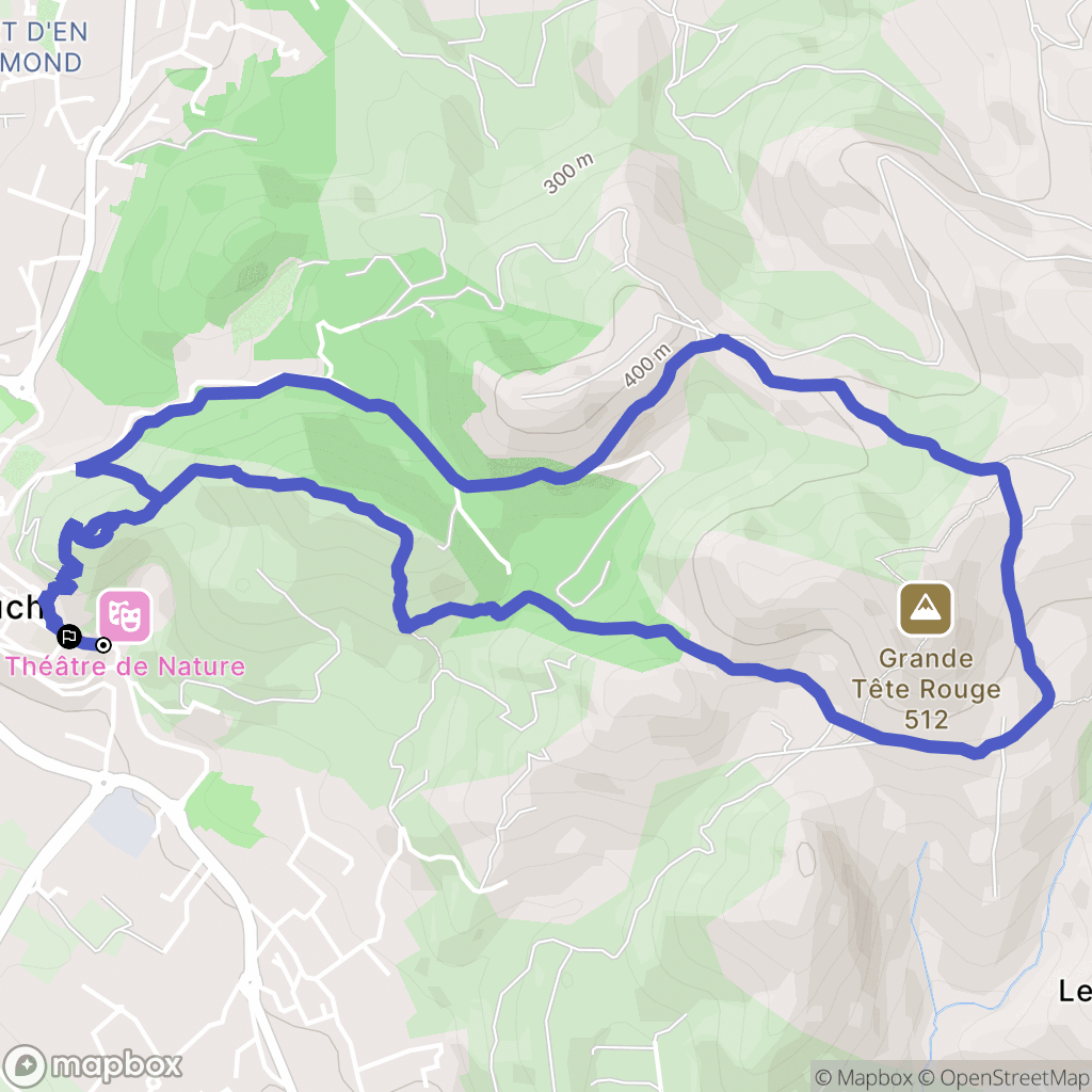 Allauch : carte du parcours de randonnée - France