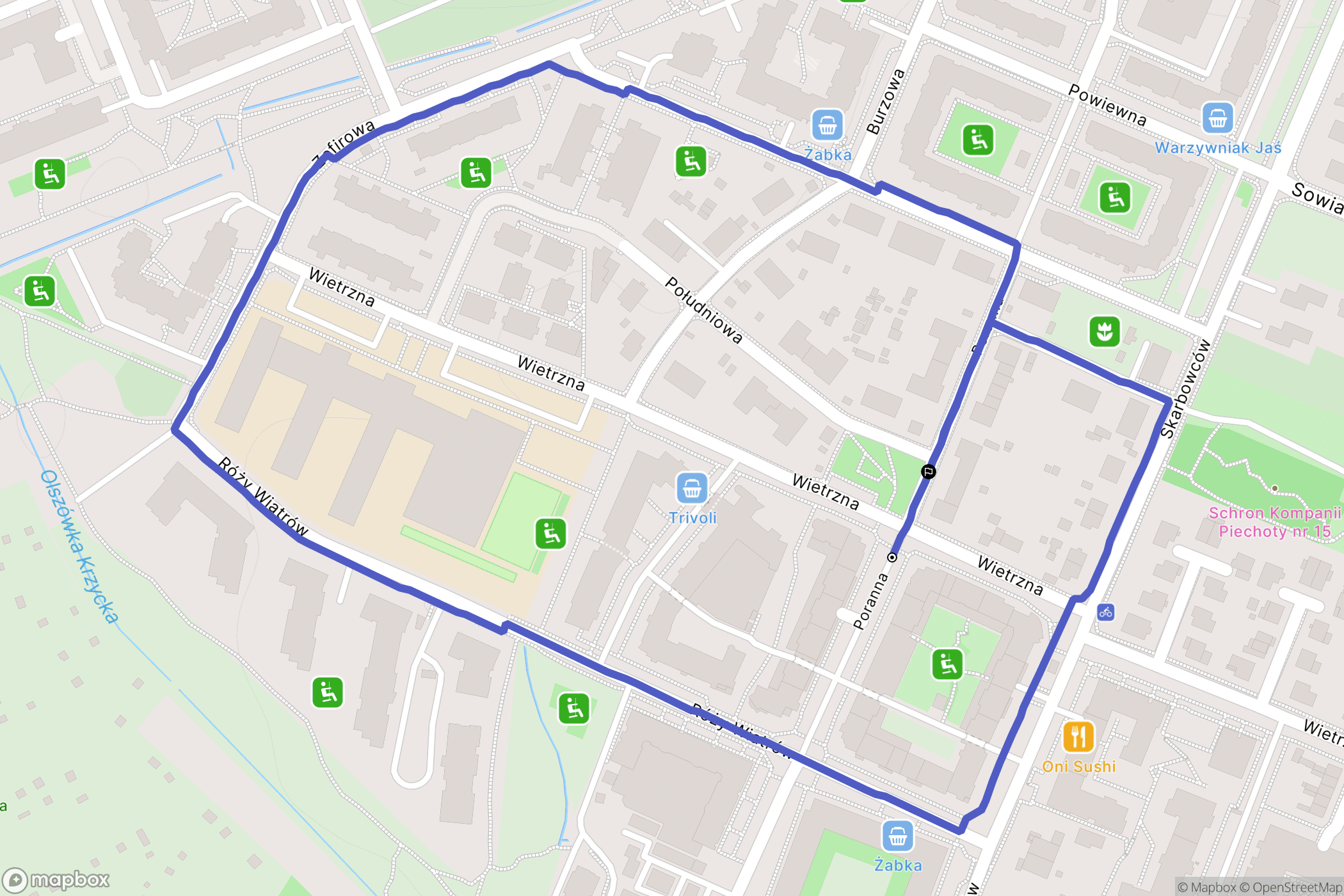 Wrocław: mapa trasy - Poland