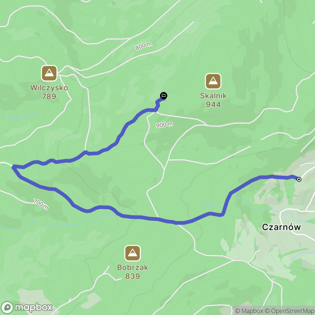 Czarnów: mapa trasy - Poland