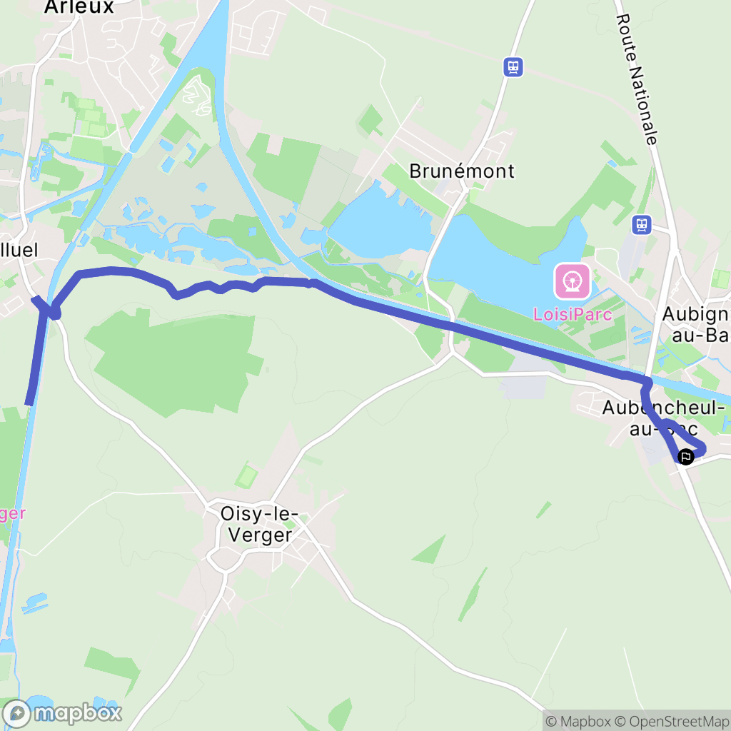 Aubencheul-au-Bac : carte du parcours de randonnée - France