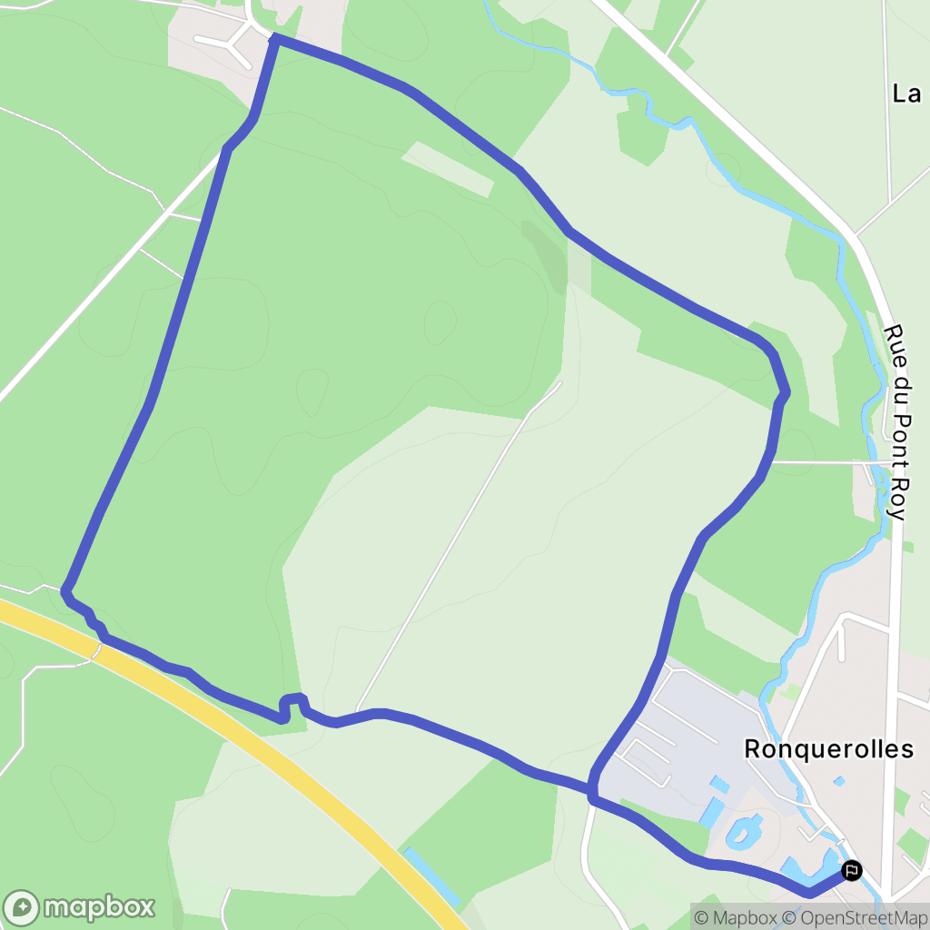 Agnetz : carte du parcours de randonnée - France