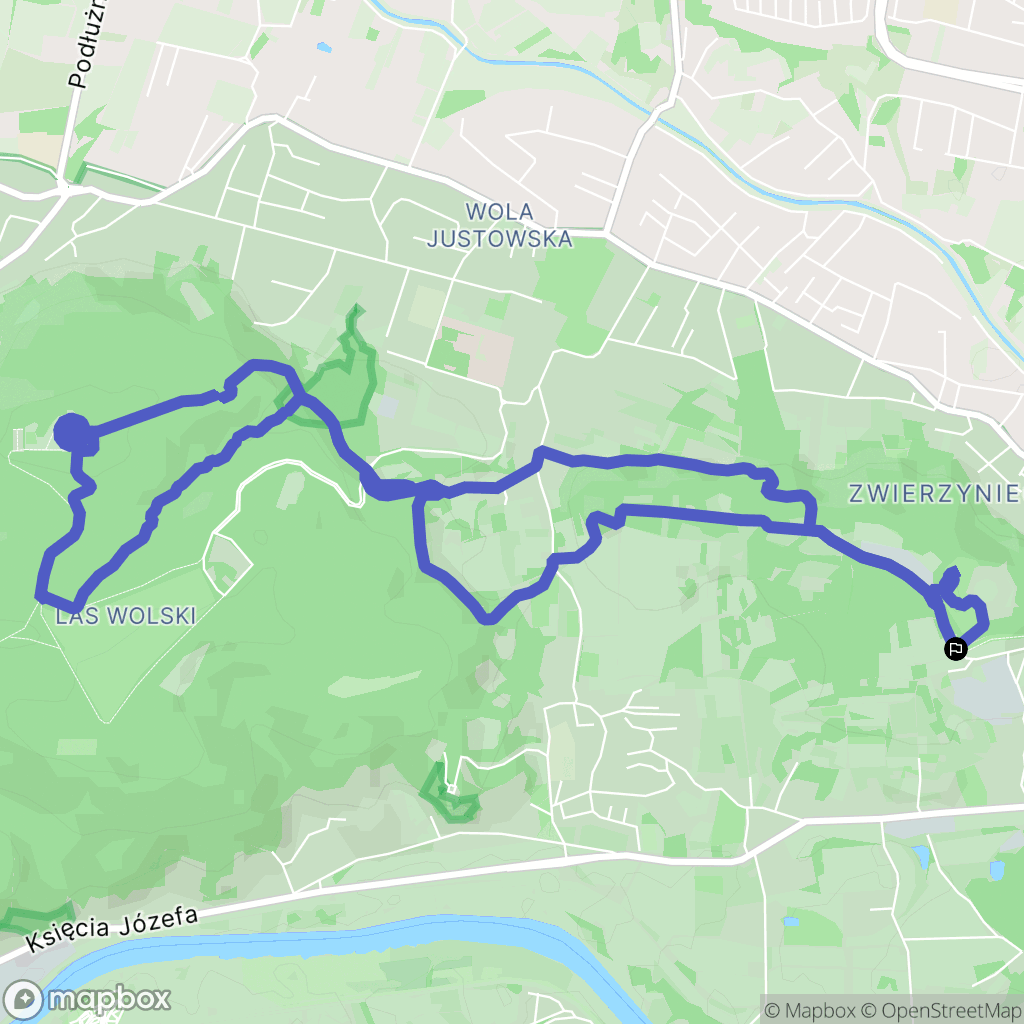 Kraków: mapa trasy - Poland