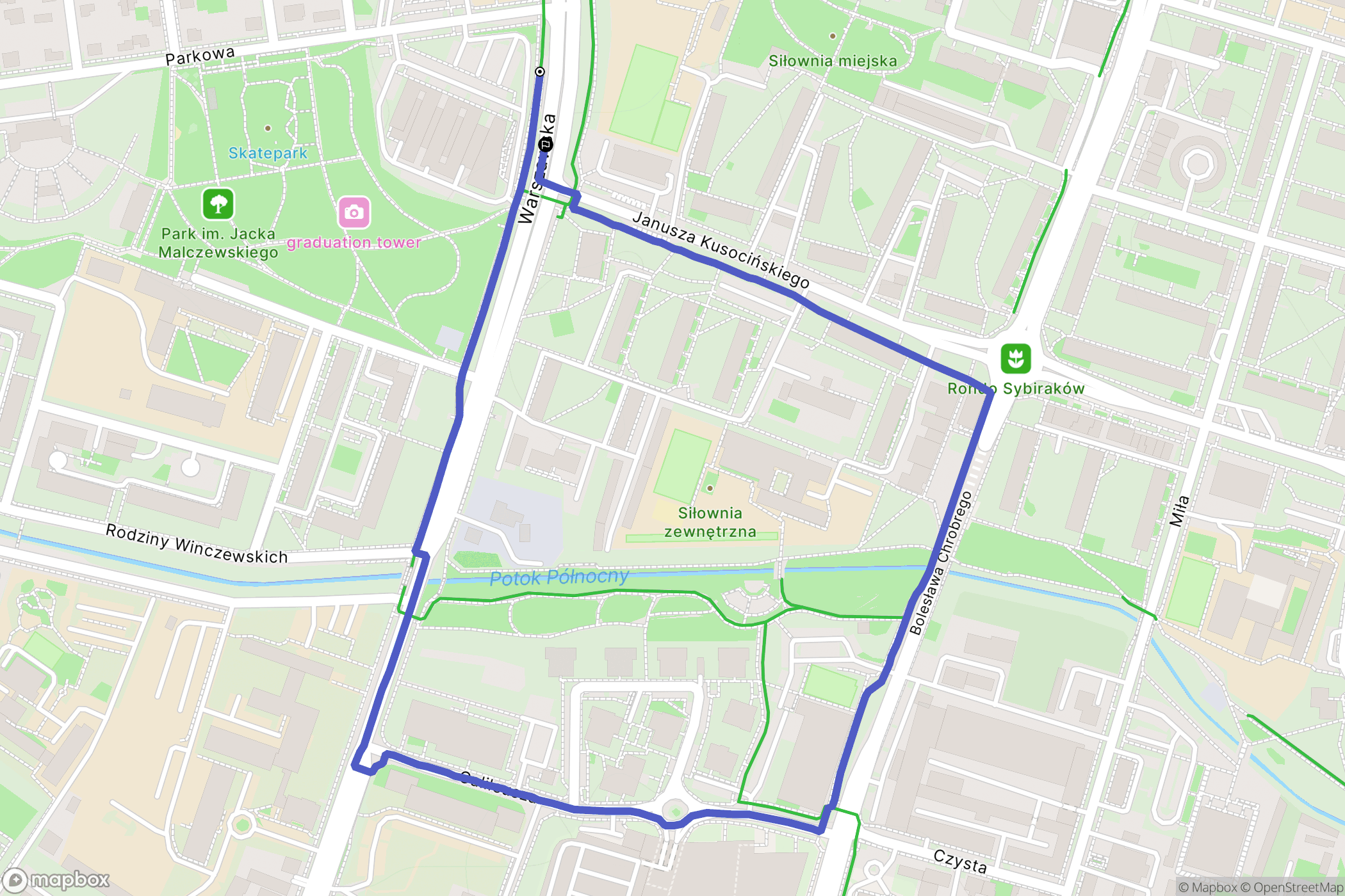 Radom: mapa trasy - Poland
