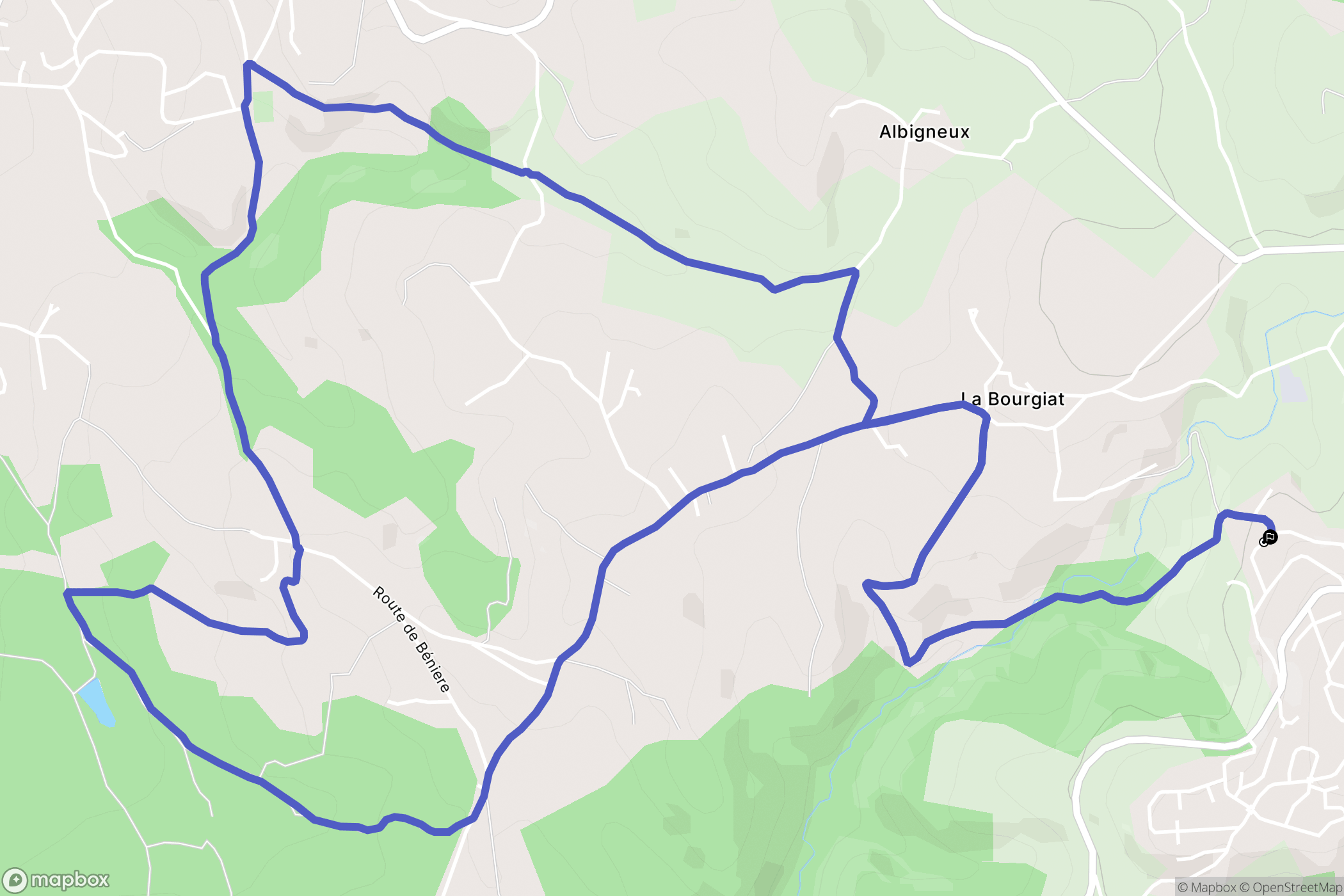 Saint-Héand : carte du parcours de randonnée - France