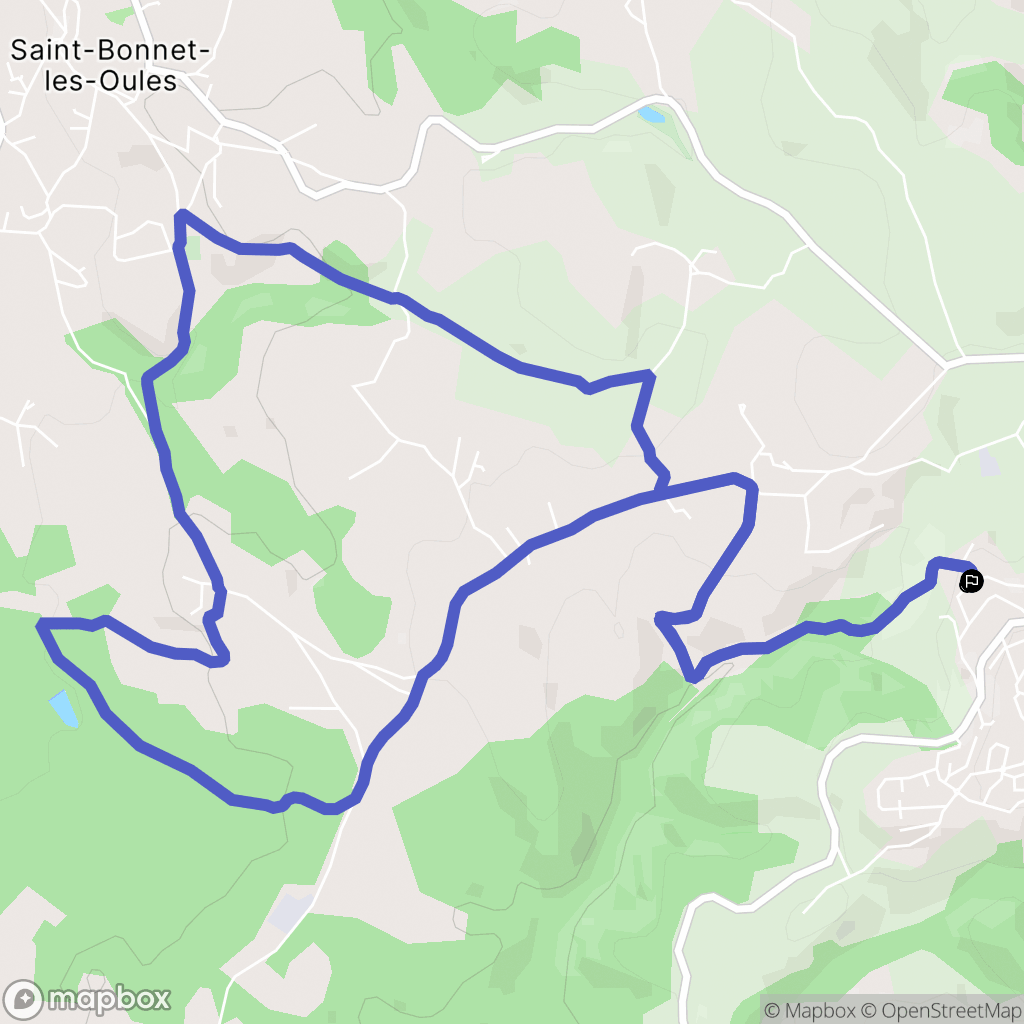 Saint-Héand : carte du parcours de randonnée - France