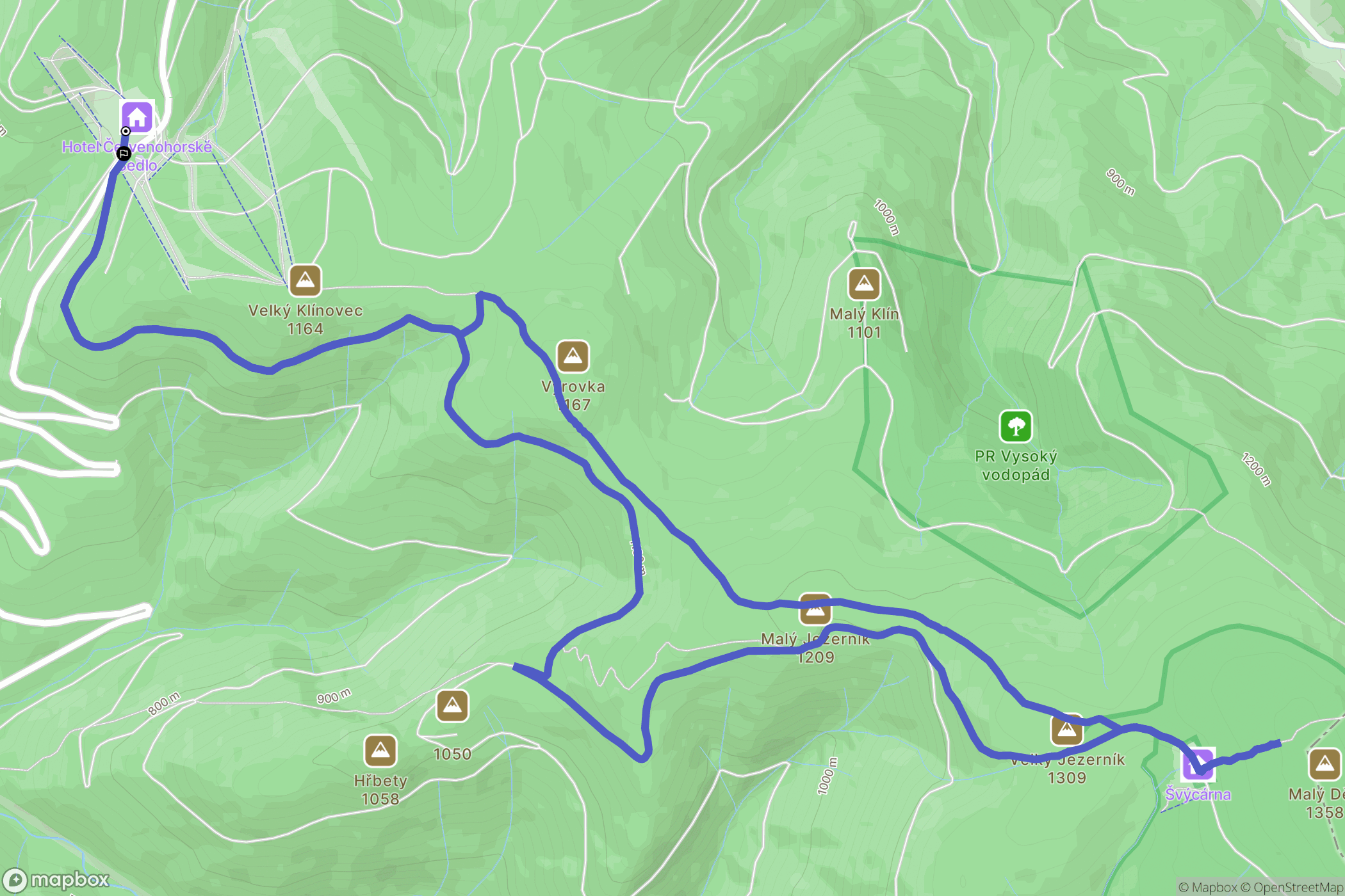Loučná nad Desnou: mapa trasy - Czechia