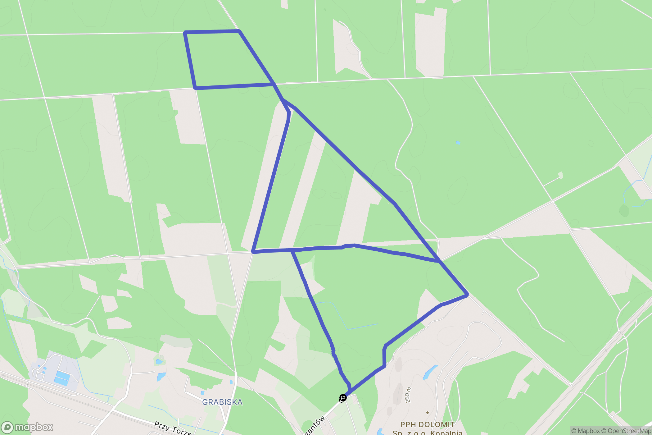 Libiąż: mapa trasy - Poland