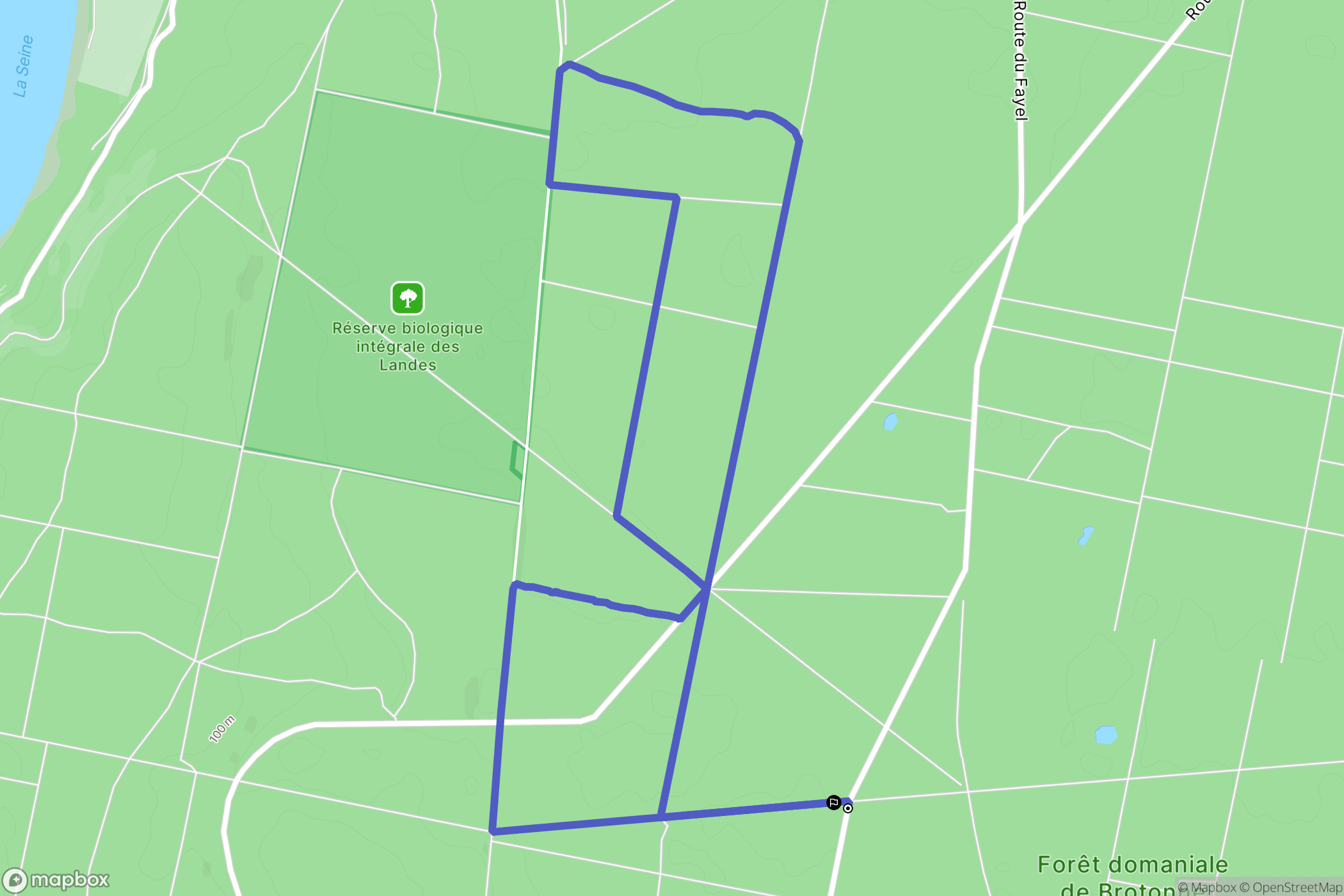 Vatteville-la-Rue : carte du parcours de randonnée - France