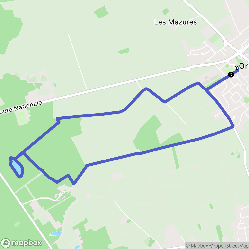 Ormes : carte du parcours de randonnée - France
