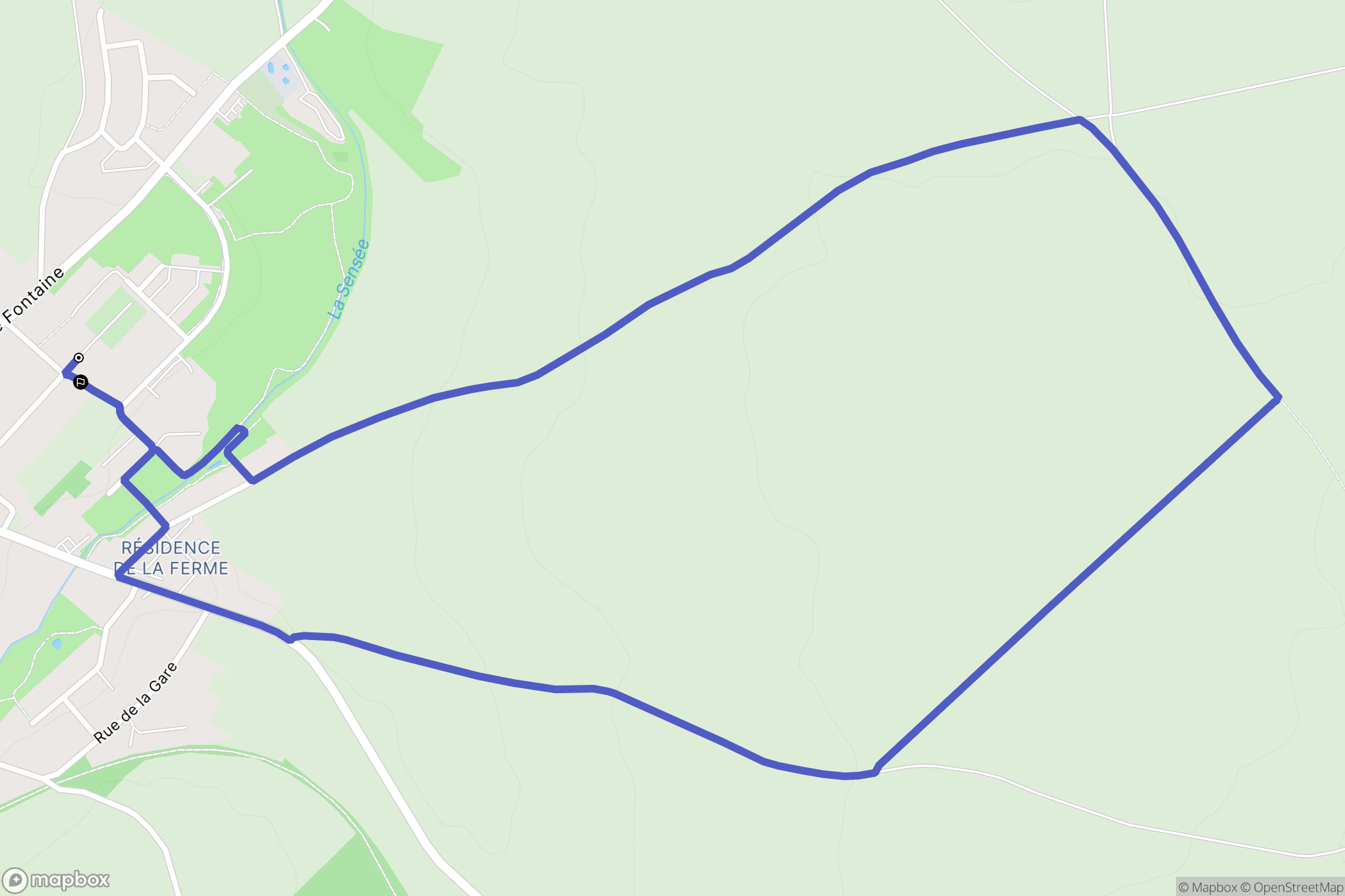 Croisilles : carte du parcours de randonnée - France