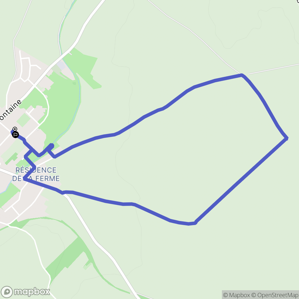 Croisilles : carte du parcours de randonnée - France