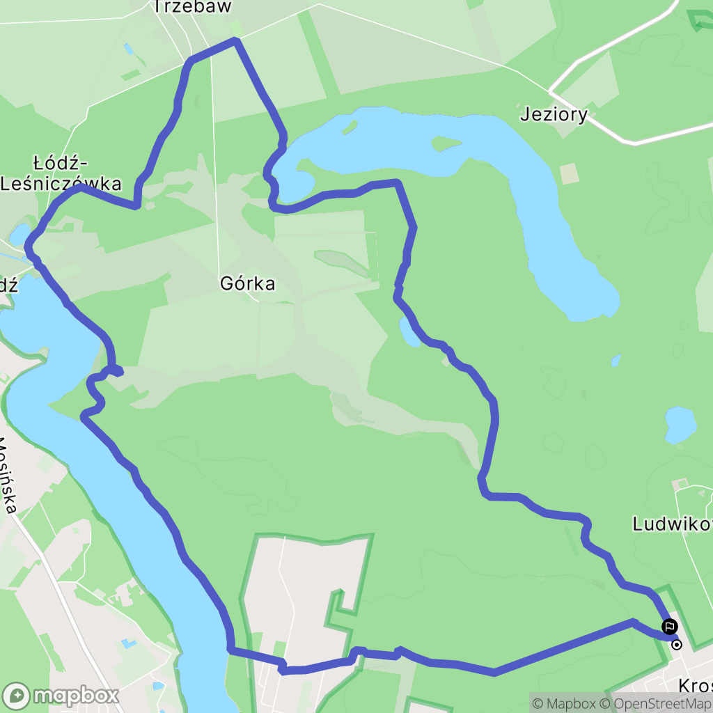Krosinko: mapa trasy - Poland