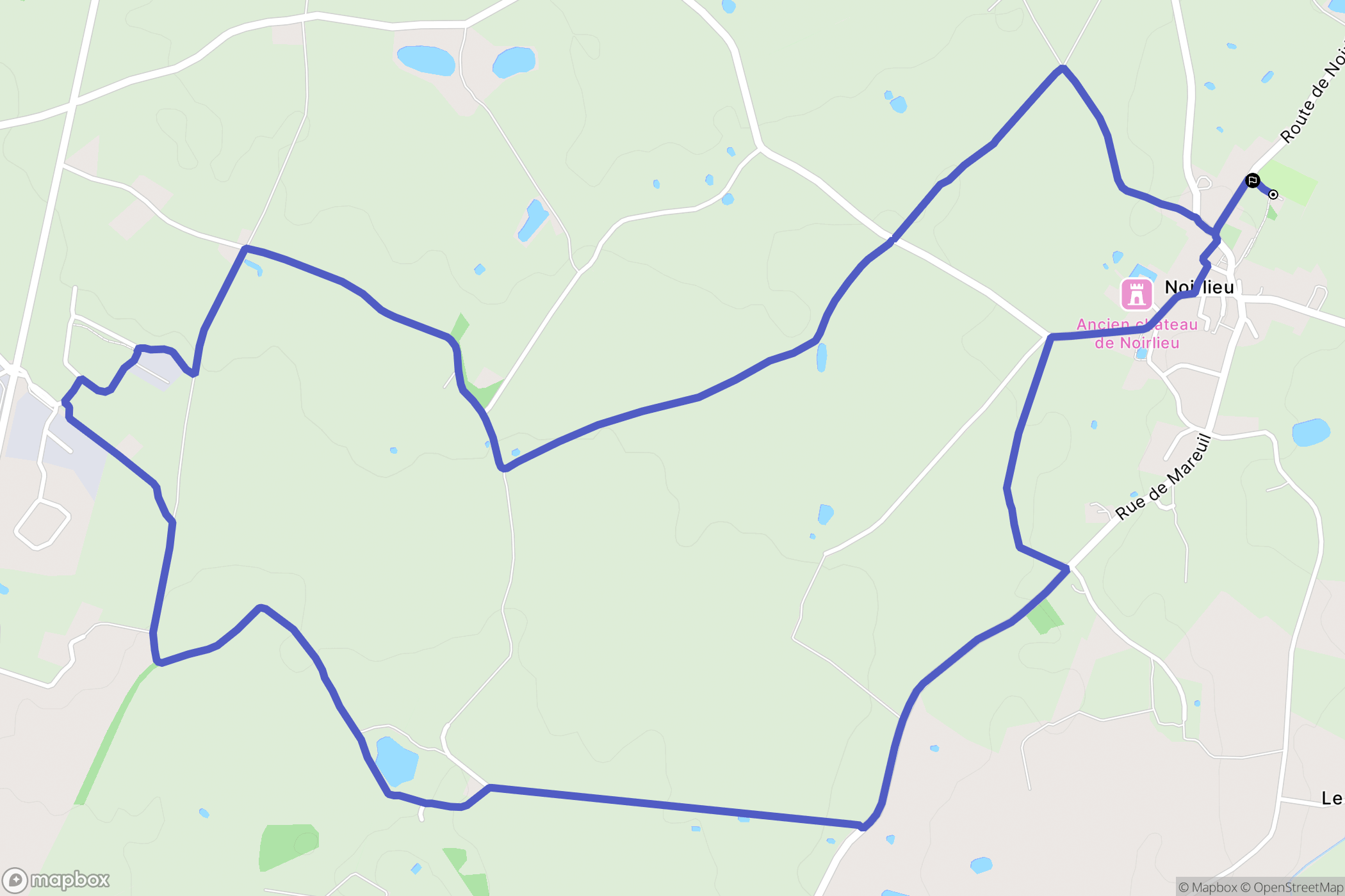 Bressuire : carte du parcours de randonnée - France