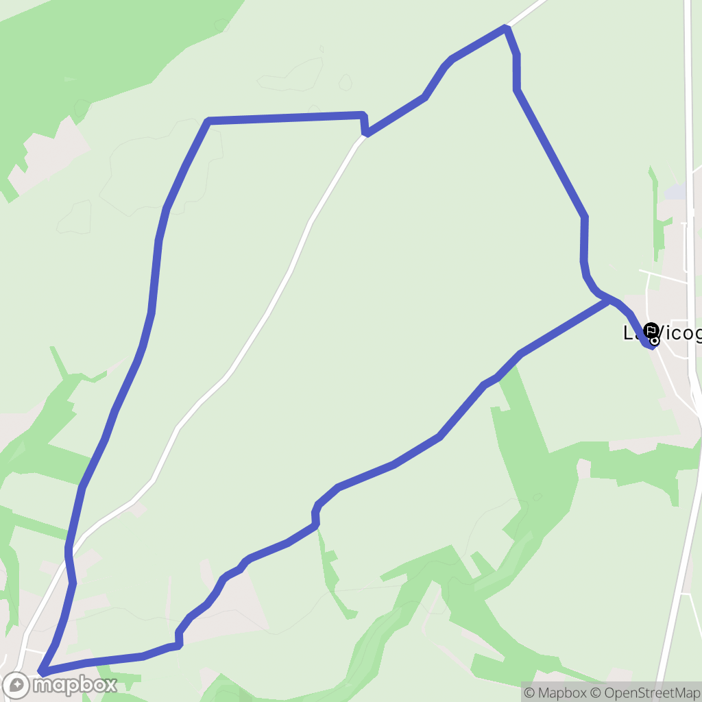 La Vicogne : carte du parcours de randonnée - France