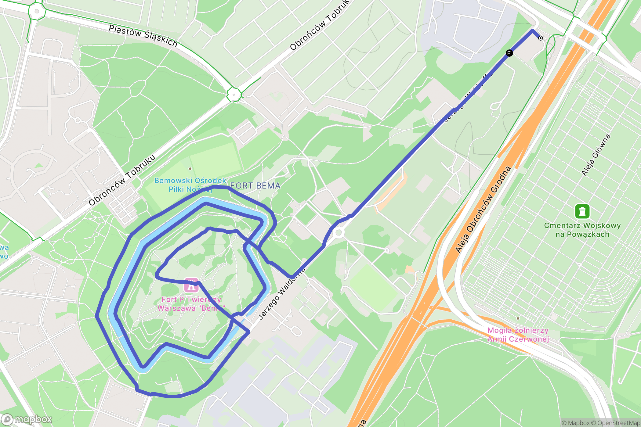 Warszawa: mapa trasy - Poland