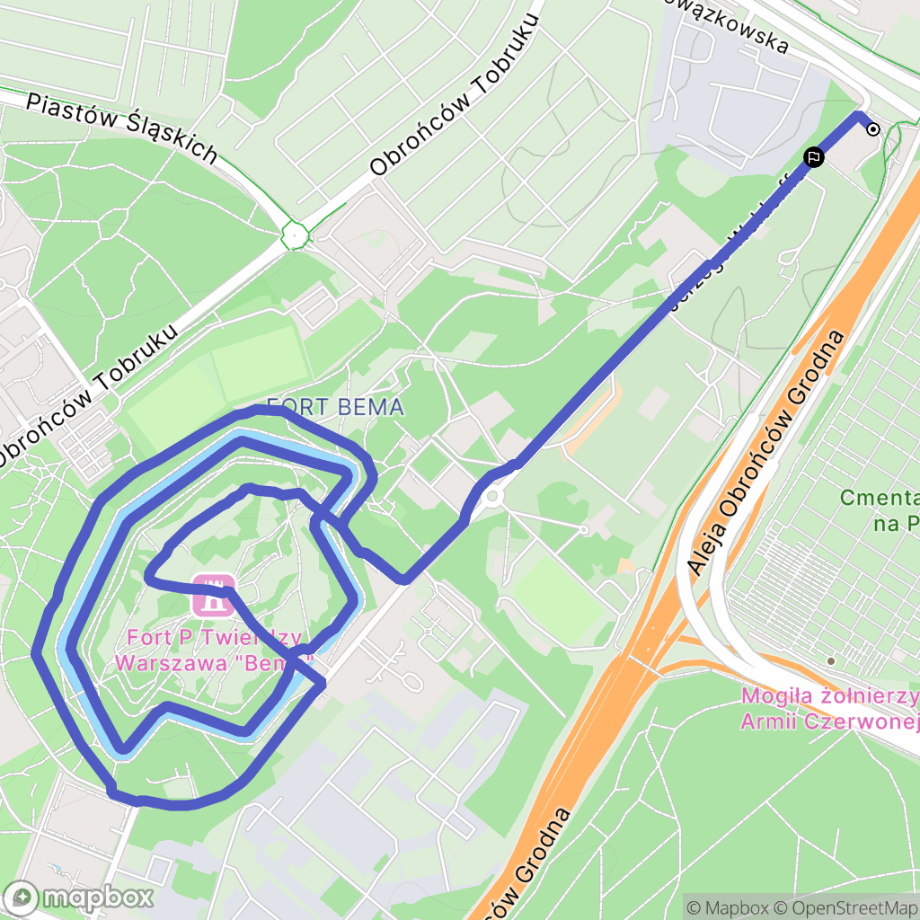 Warszawa: mapa trasy - Poland