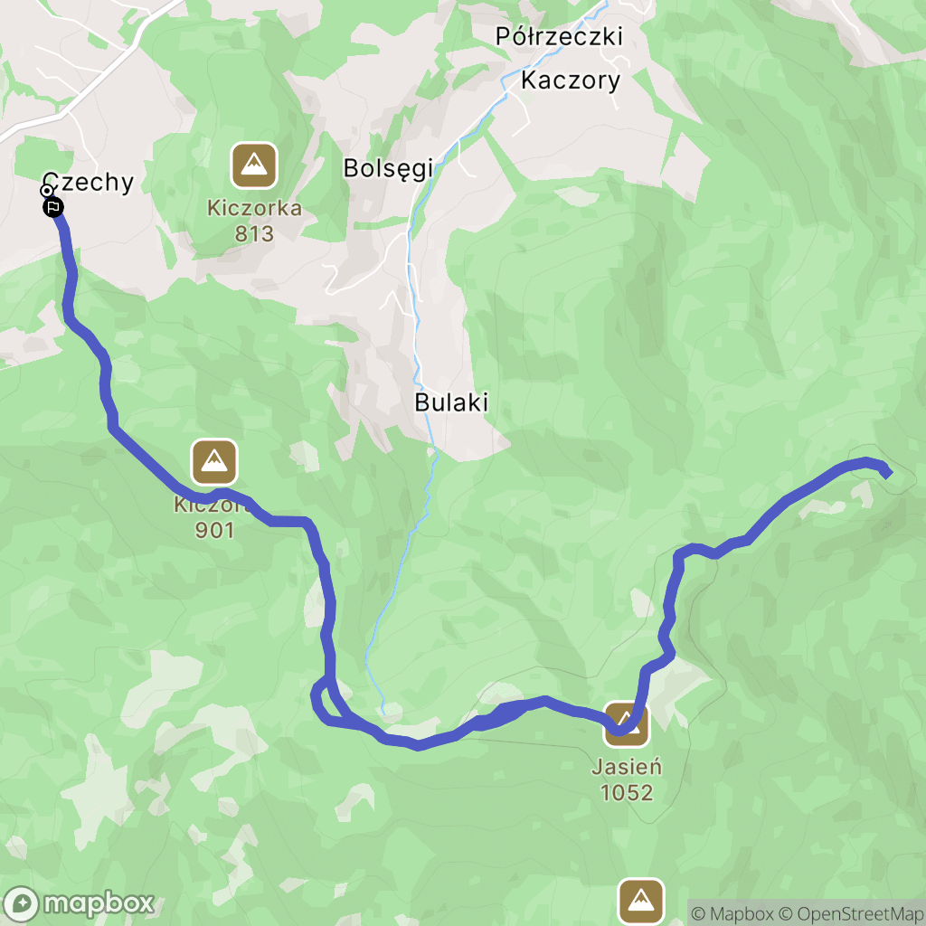 Lubomierz: mapa trasy - Poland