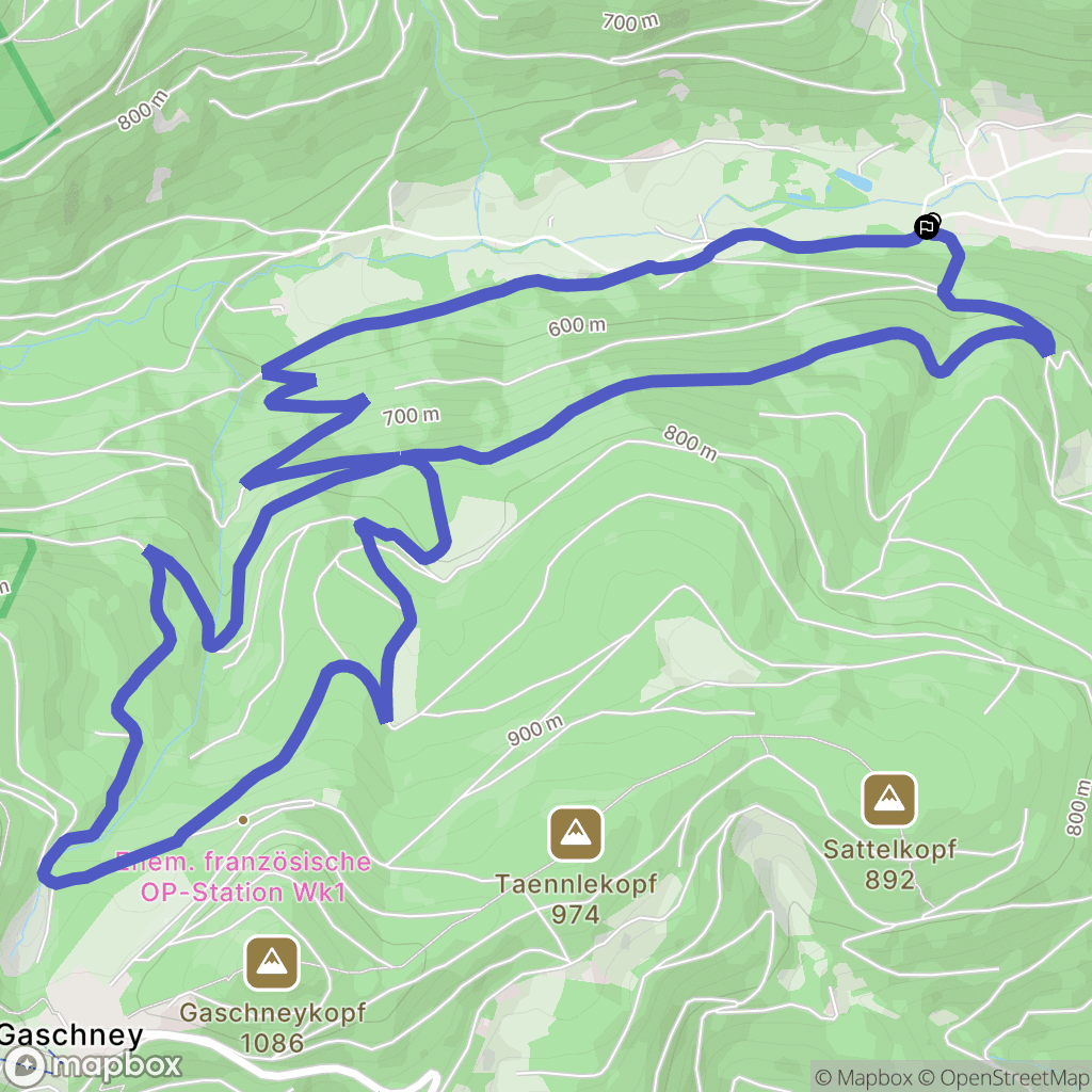Stosswihr : carte du parcours de randonnée - France
