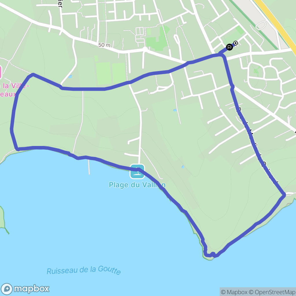 Saint-Jouan-des-Guérets : carte du parcours de randonnée - France