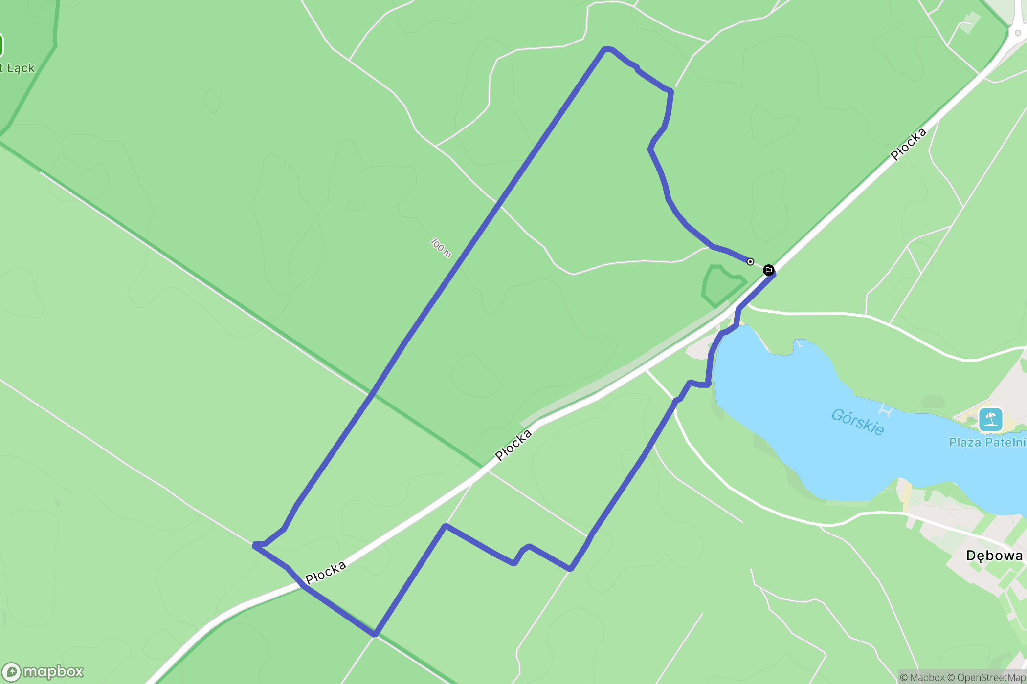 Płock: mapa trasy - Poland