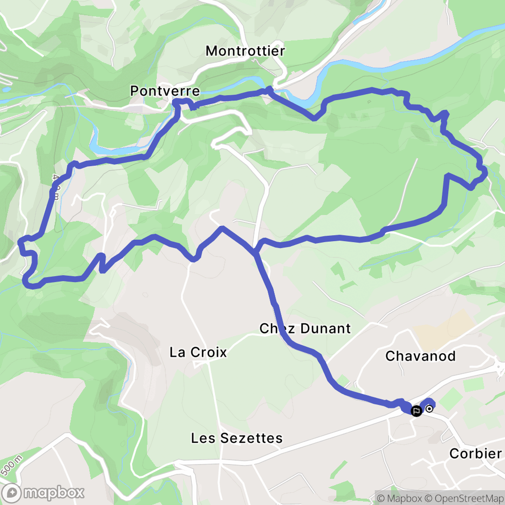 Chavanod : carte du parcours de randonnée - France