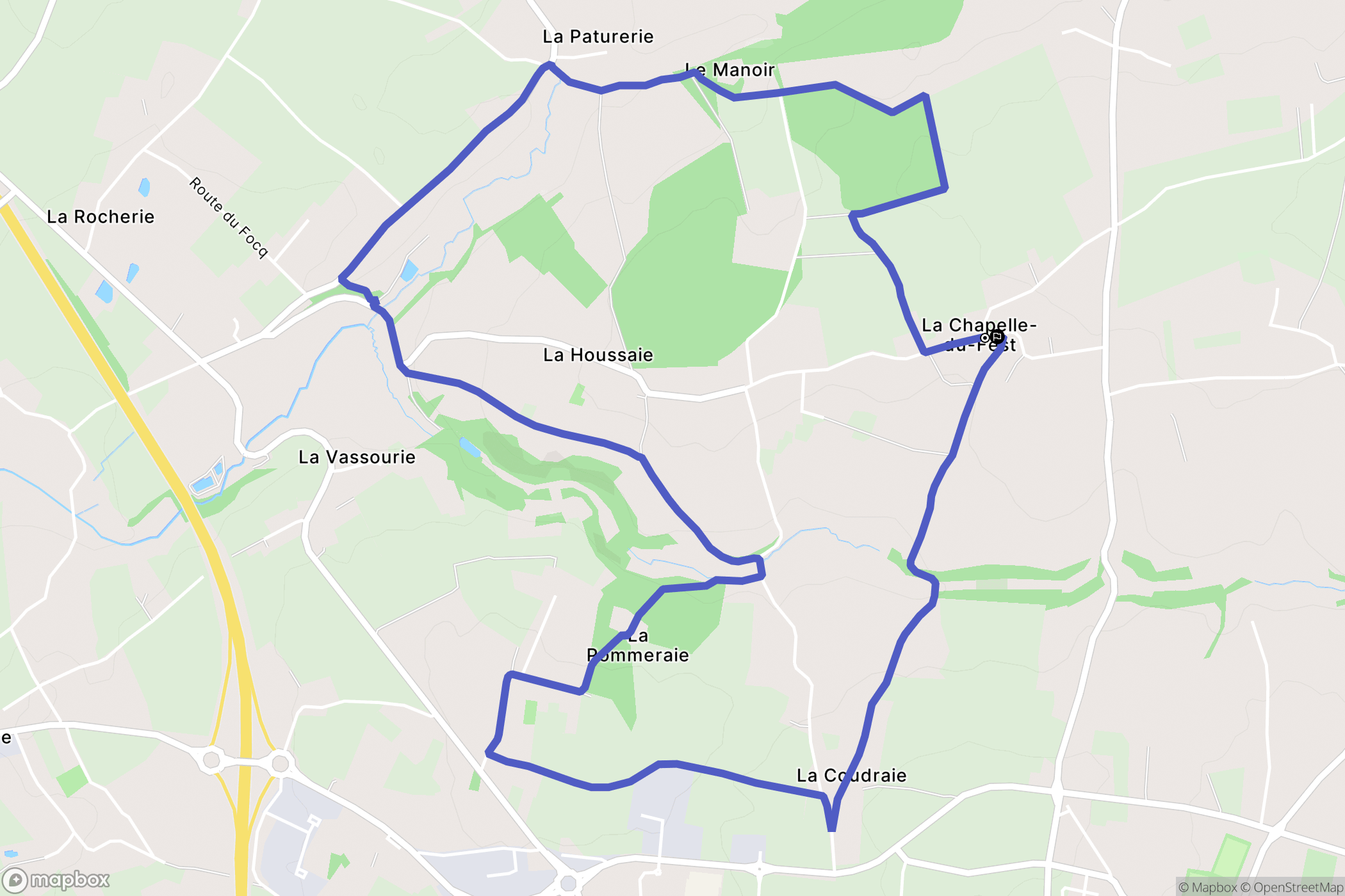 Saint-Amand-Villages : carte du parcours de randonnée - France