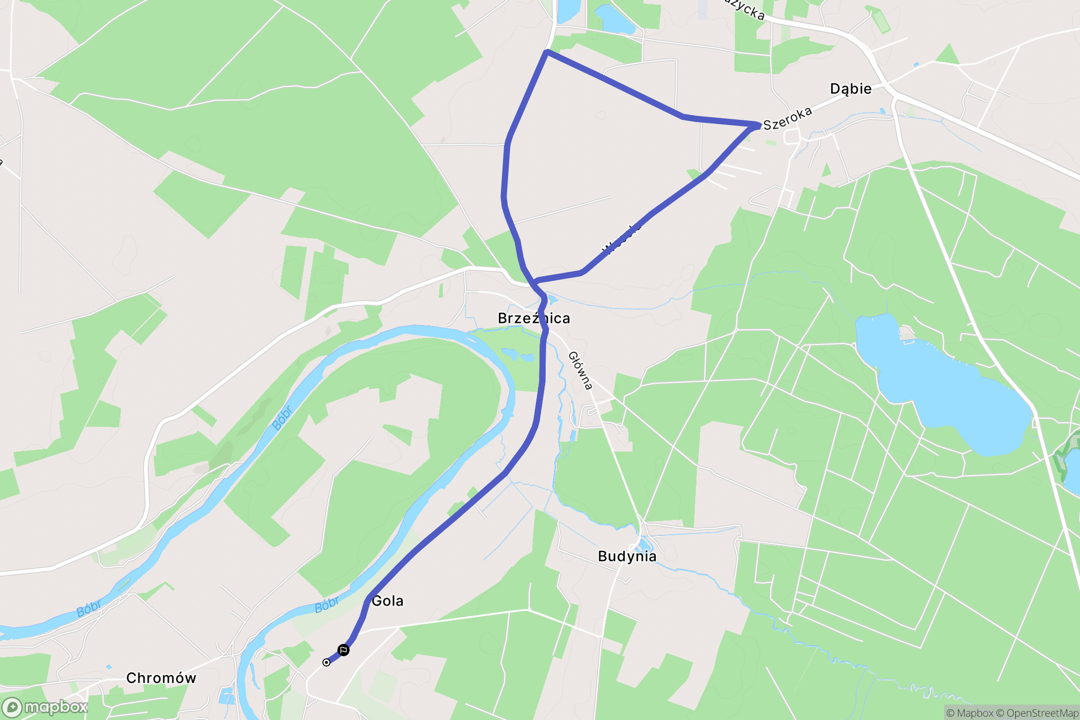 Gola: mapa trasy - Poland